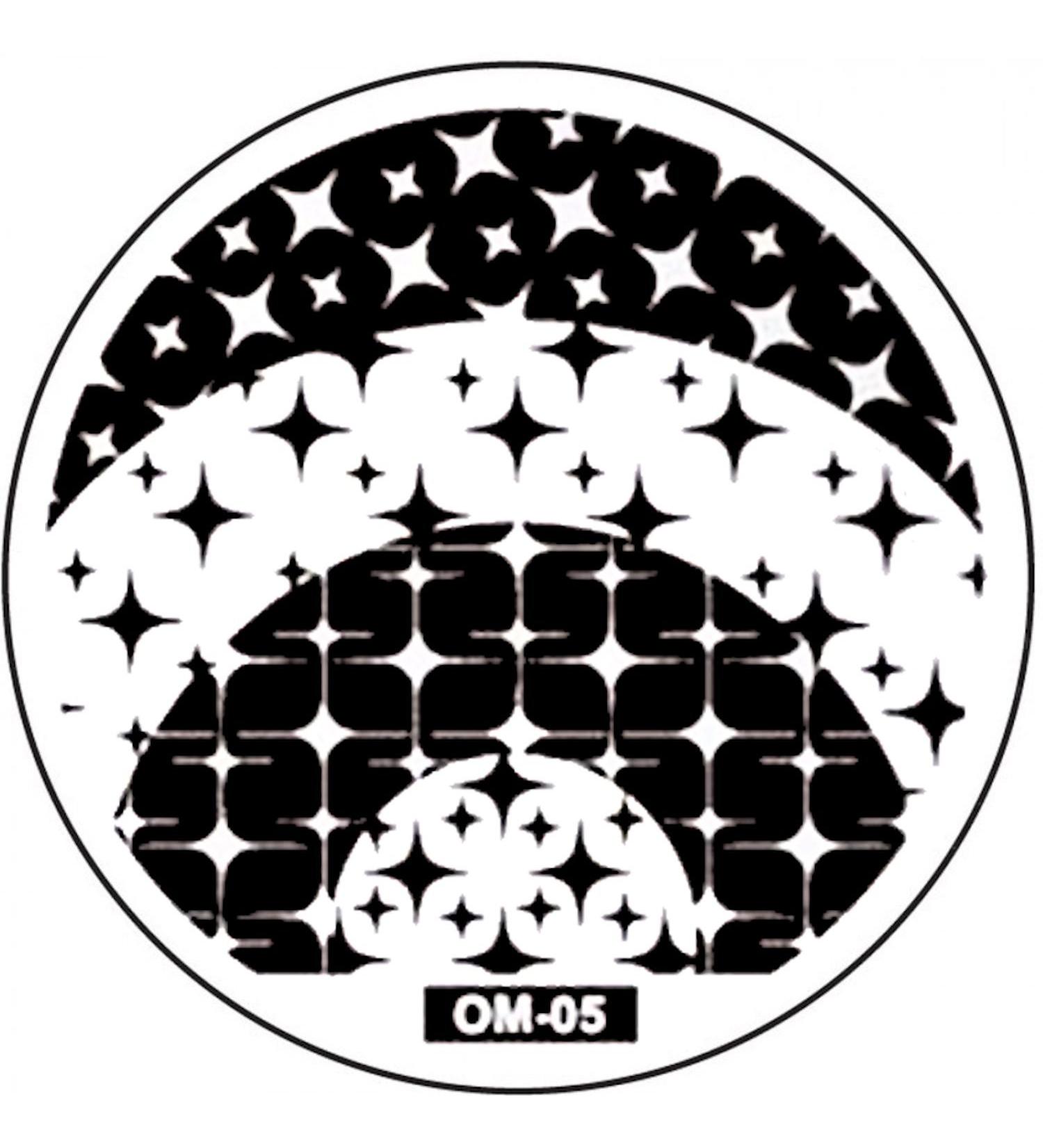 STAMPING STENCIL # OM-05 Light reflections stars