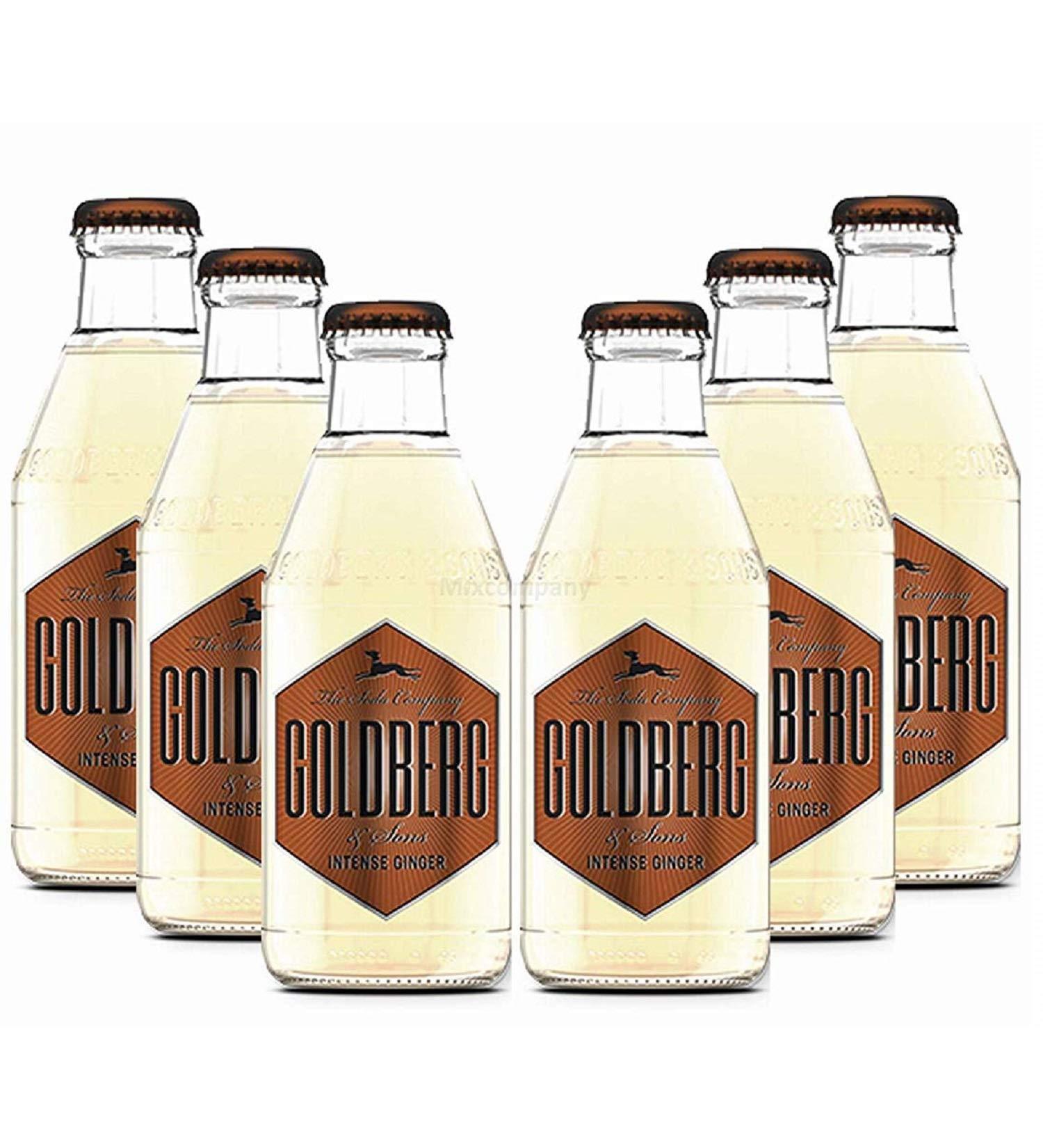 Goldberg Intense Ginger 6x200ml - Refillable Ginger Drink - 1200ml - International Shipping Available - Buy Online on GoSupps.com