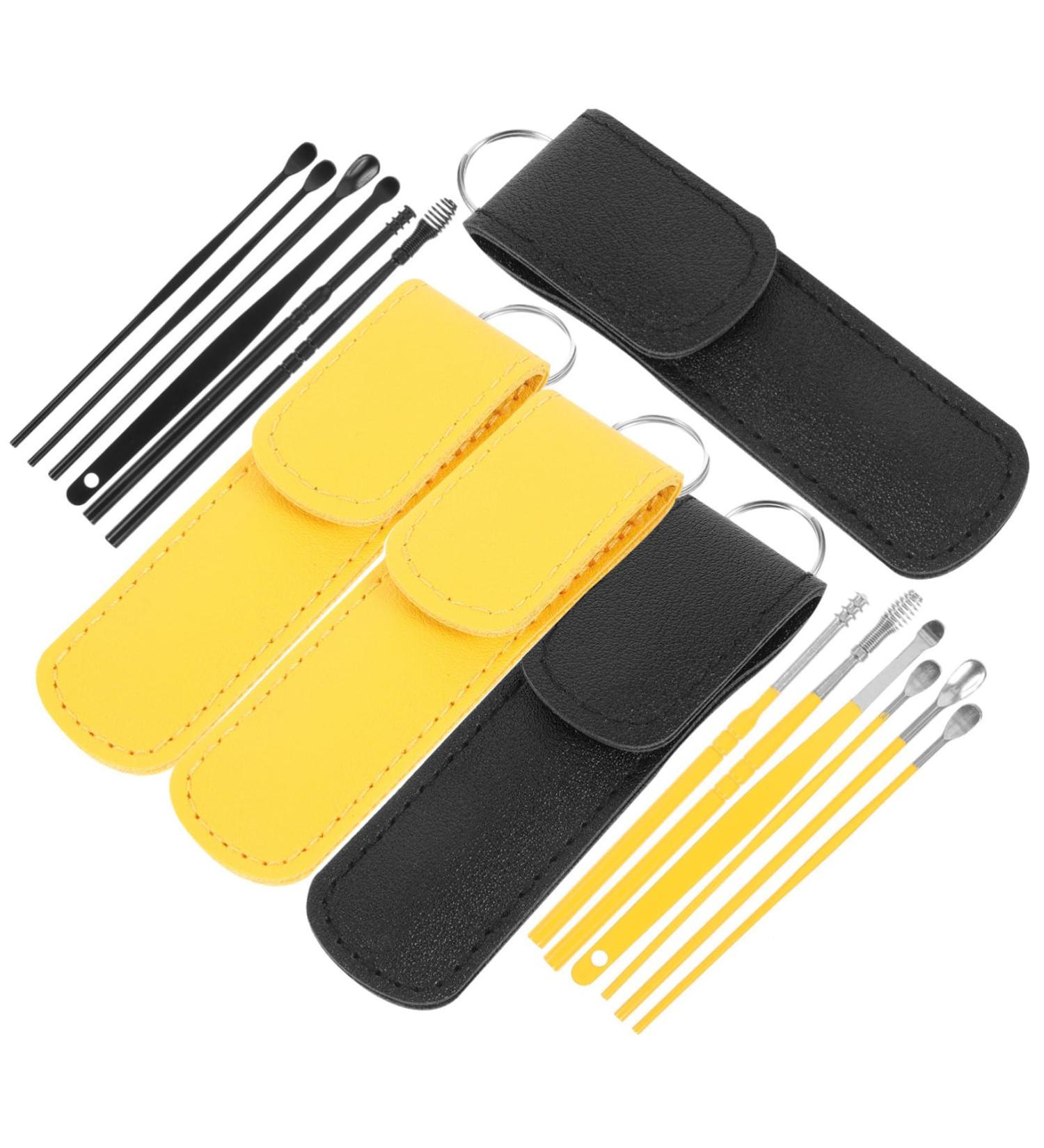 HOLIDYOYO 4Sets Metal Ear Wax Picker Set Earwax Set for Wax Removal and Easy to Clean Ear Cleaning Accessories for Daily Use - Buy Online on GoSupps.com