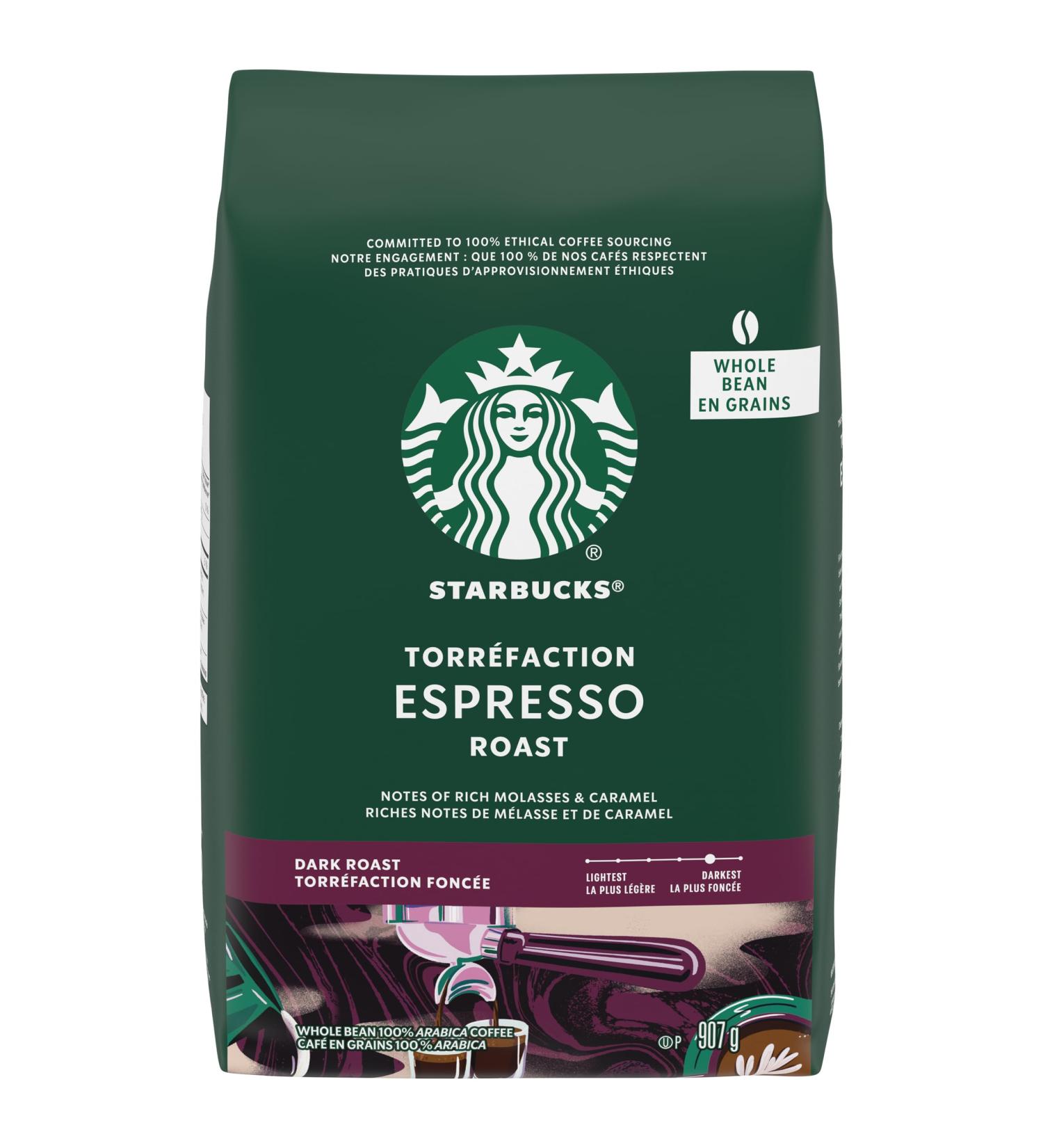 Starbucks Espresso Roast Whole Bean Coffee 907 gram - Buy Online on GoSupps.com