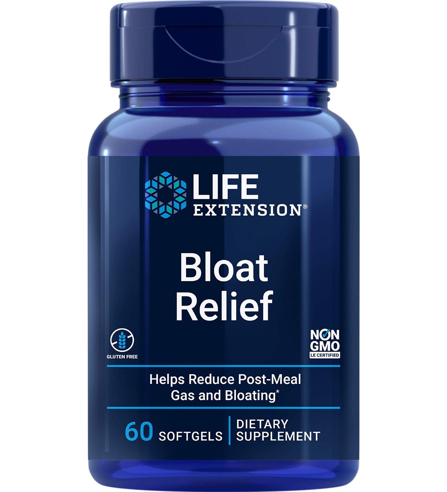 Life Extension Bloat Relief - 60 Softgels for Digestive Comfort - Buy Online on GoSupps.com