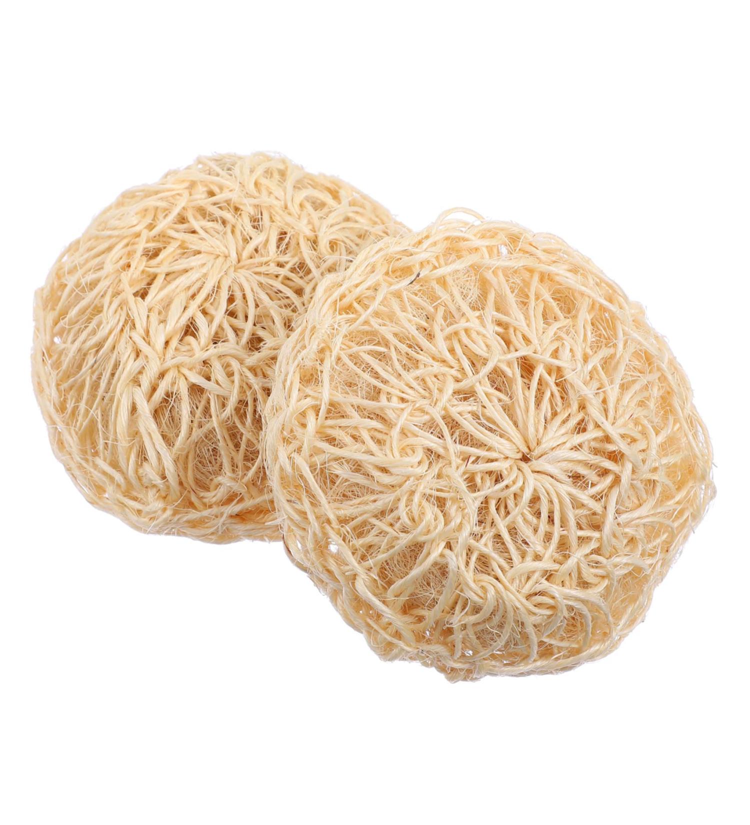 KALLORY 2pcs Natural Loofah Bath Sponge Set - Exfoliating Scrubber for Showers & Spa | International Shipping - Buy Online on GoSupps.com