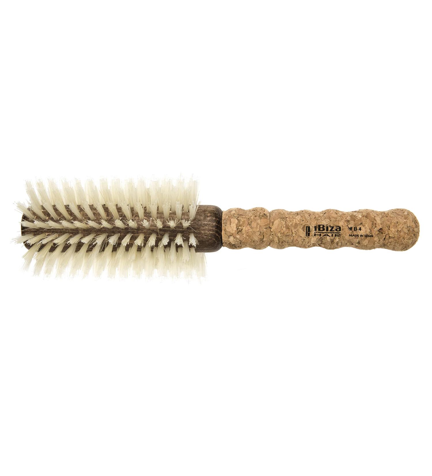 Ibiza Hair Professional B Series Round Boar Hair Brush with Blonde Bristles - Cork Handle | Ideal for Color Treated & Fine Hair | Add Texture & Shine - Buy Online on GoSupps.com