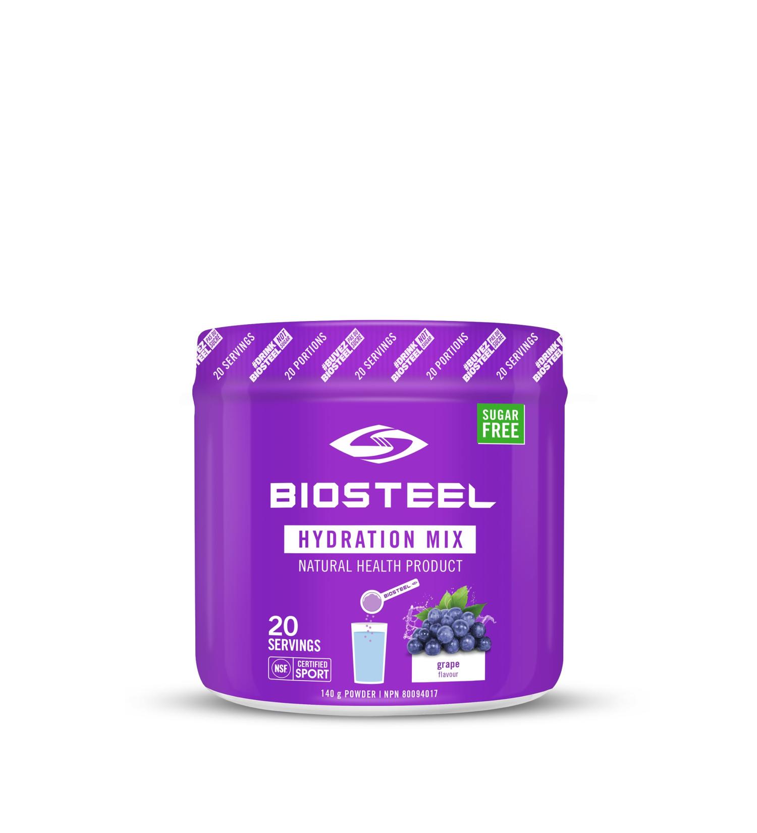 Buy BioSteel Sugar-Free Hydration Mix with Electrolytes - Grape Flavor 20 Servings | Shop Internationally - Buy Online on GoSupps.com