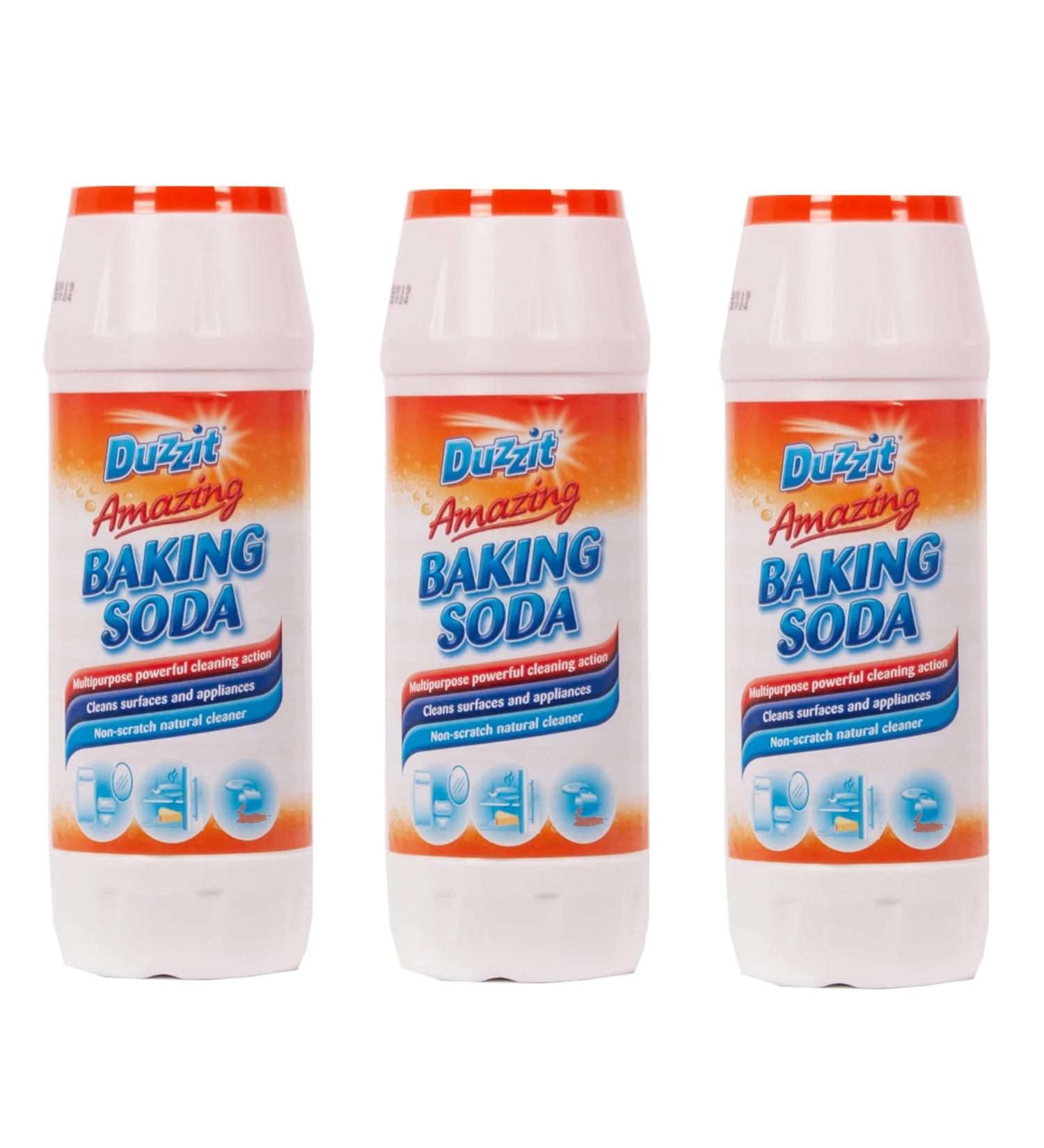 3 x Baking Soda Multipurpose Natural Cleaner Powerful Stain Remover Cleans Surfaces and Appliances Sinks Drains 500g - Buy Online on GoSupps.com