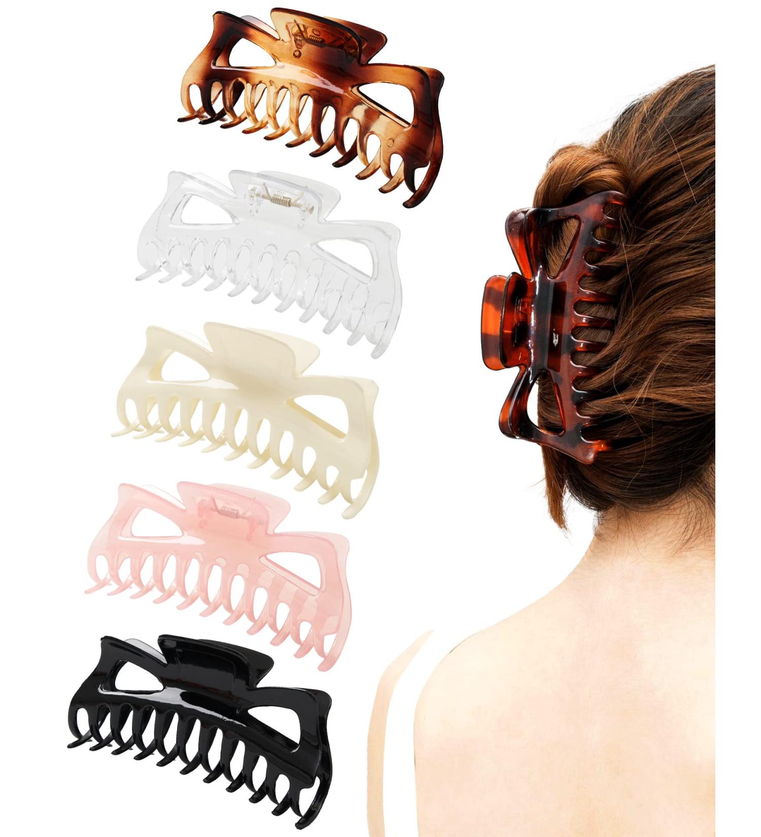 Olldag 5.5 Inch Large Hair Claw Clips for Women - Strong Hold Nonslip Big Clips (5 Pack) - Perfect Birthday Business Gift for Women and Girls - Buy Online on GoSupps.com