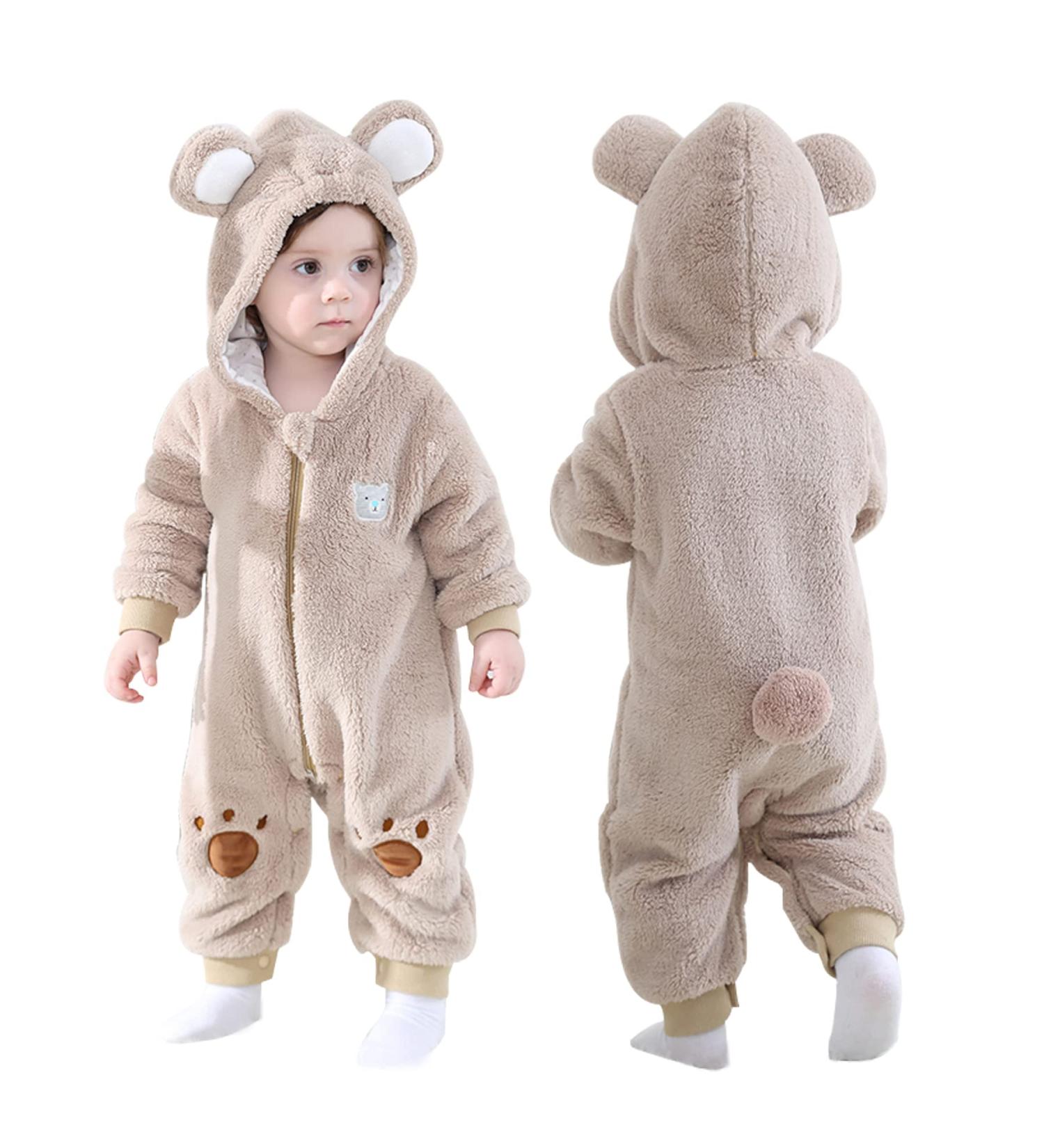 Doladola Dalmatian Animal Baby Romper | Toddler's Jumpsuit | Newborn Outfit - Beige Bear | 3-4.5 Years - Buy Online on GoSupps.com