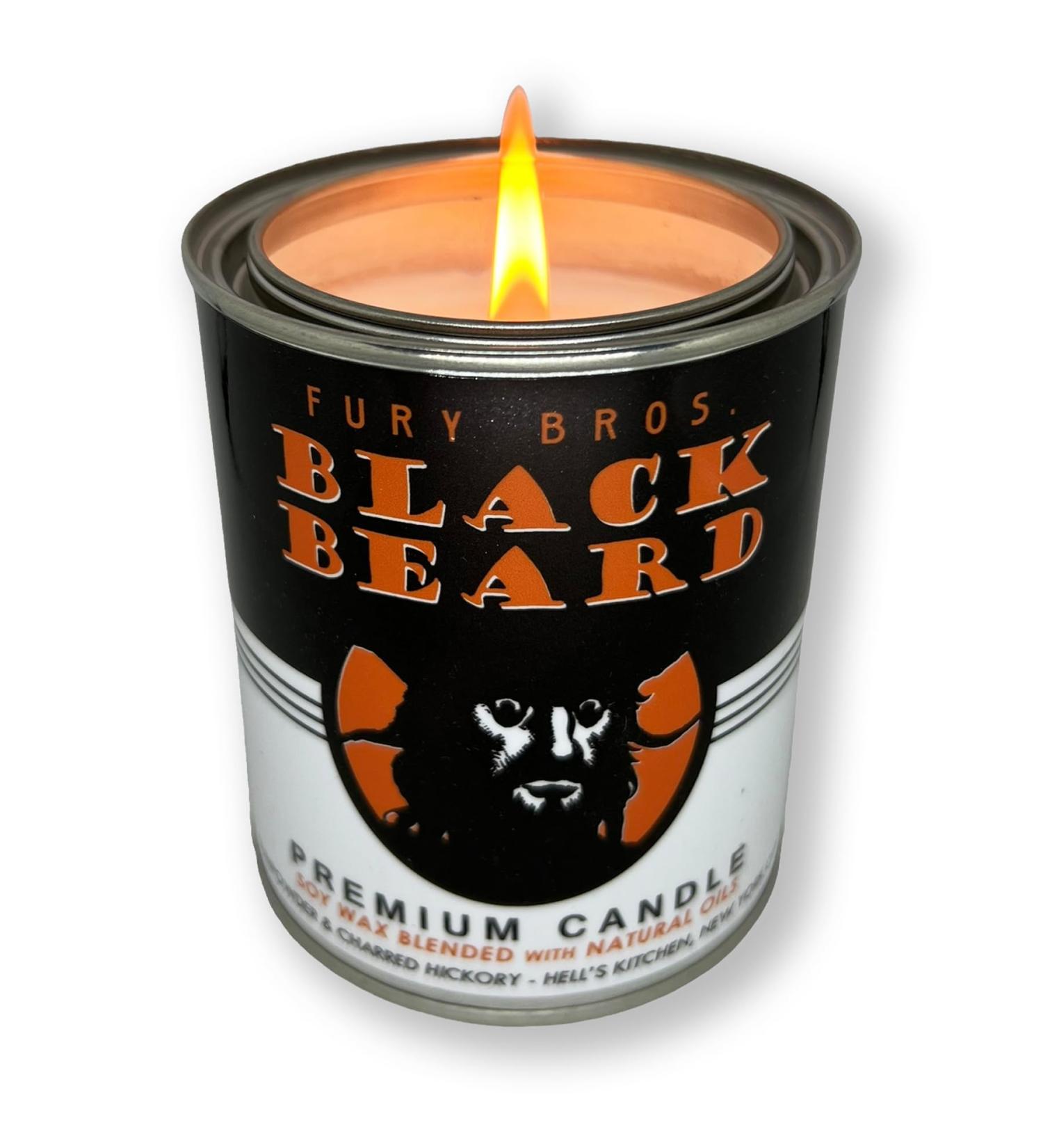Scented Candles for Men - Black Beard Gunpowder & Charred Hickory | Hand-Poured Natural Soy Wax | Long-Lasting 70-80 Hour Burn | Vintage Tin Home Gift - Made in the USA - Buy Online on GoSupps.com