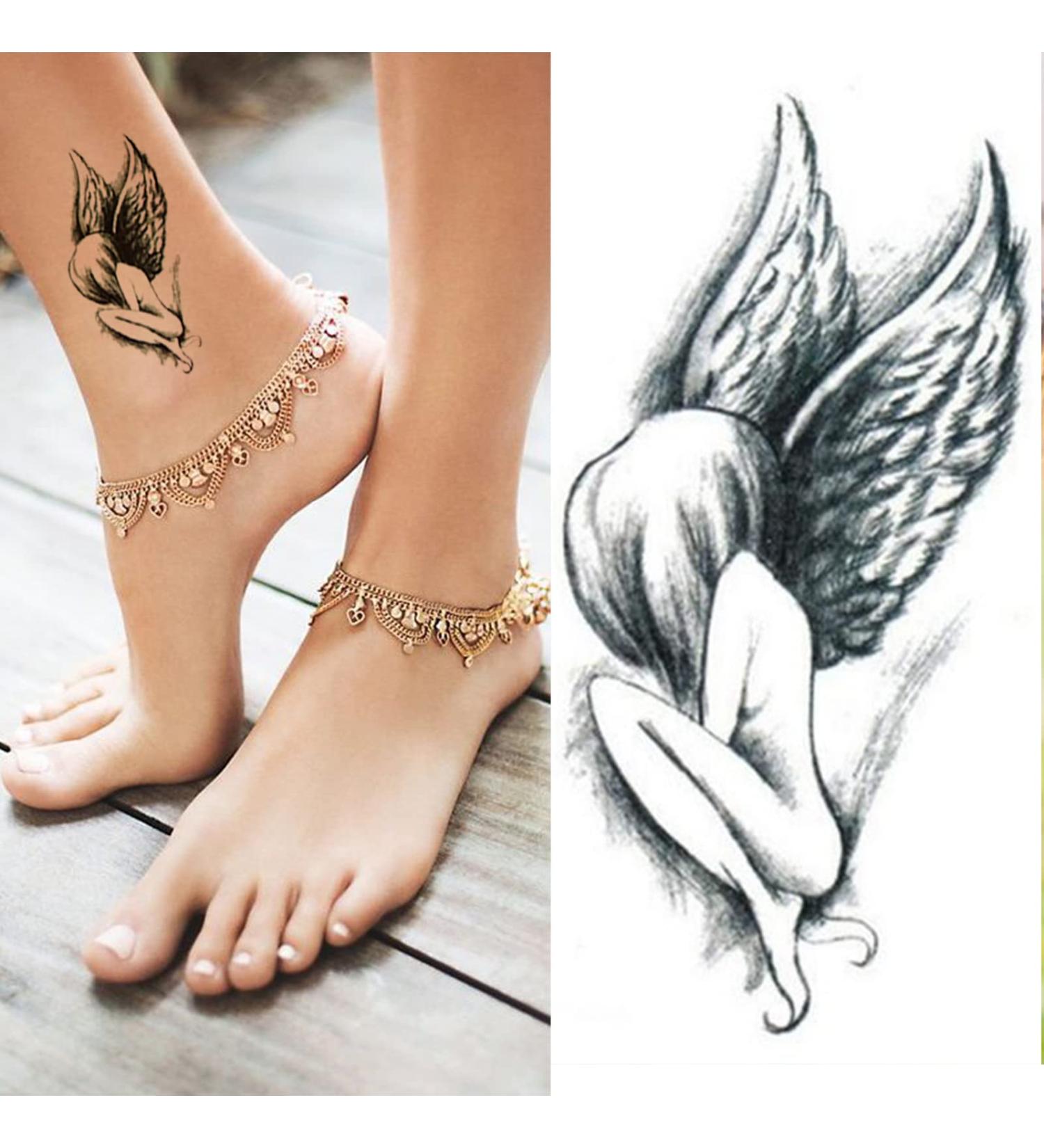 Set of 5 Fashion Angel Wings Temporary Body Tattoos | Funnyplay Girl Tattoos - Buy Online on GoSupps.com