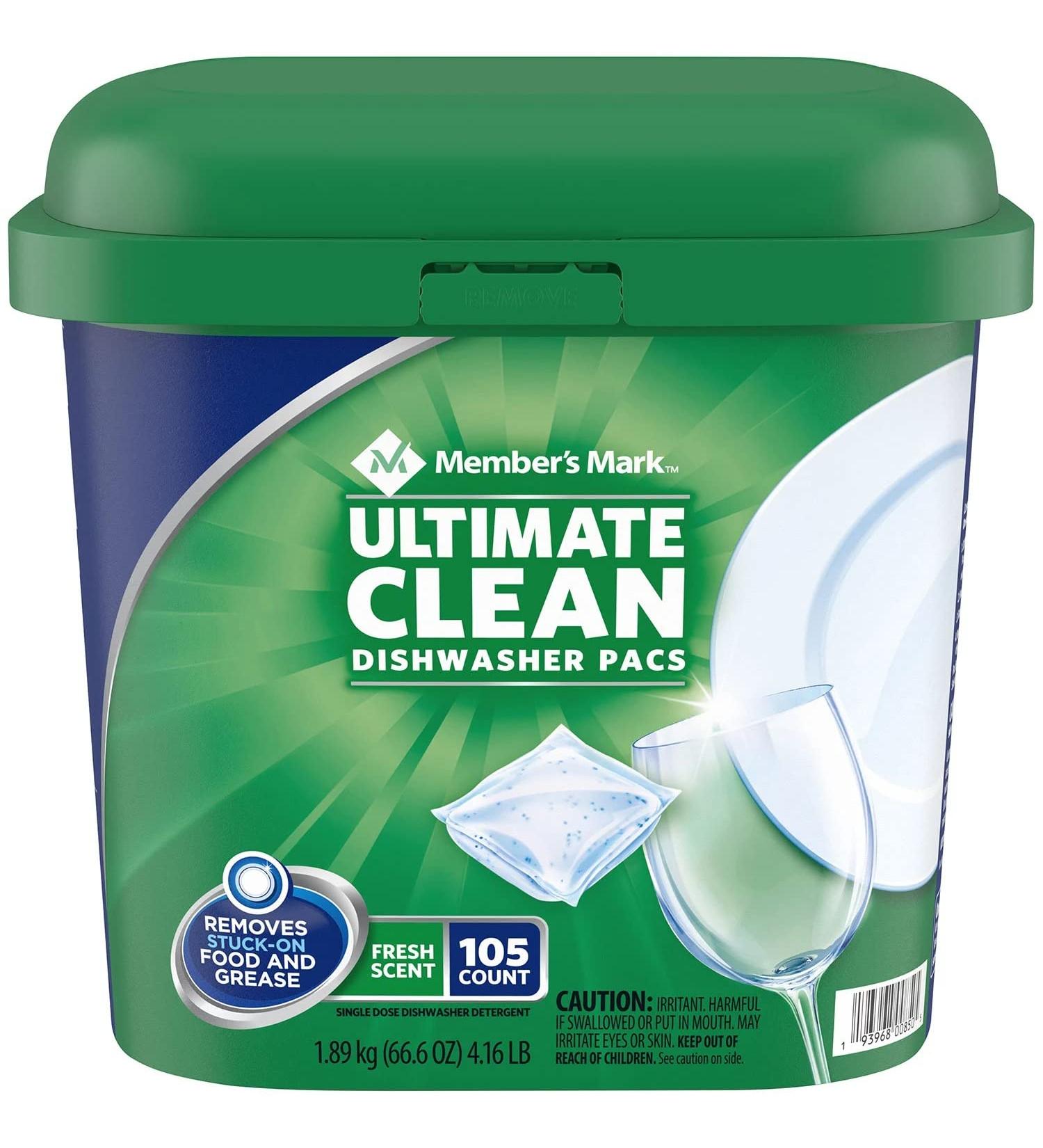 Member's Mark Ultimate Clean Dishwasher Pacs - Fresh Scent 105ct | Best International Shipping - Buy Online on GoSupps.com