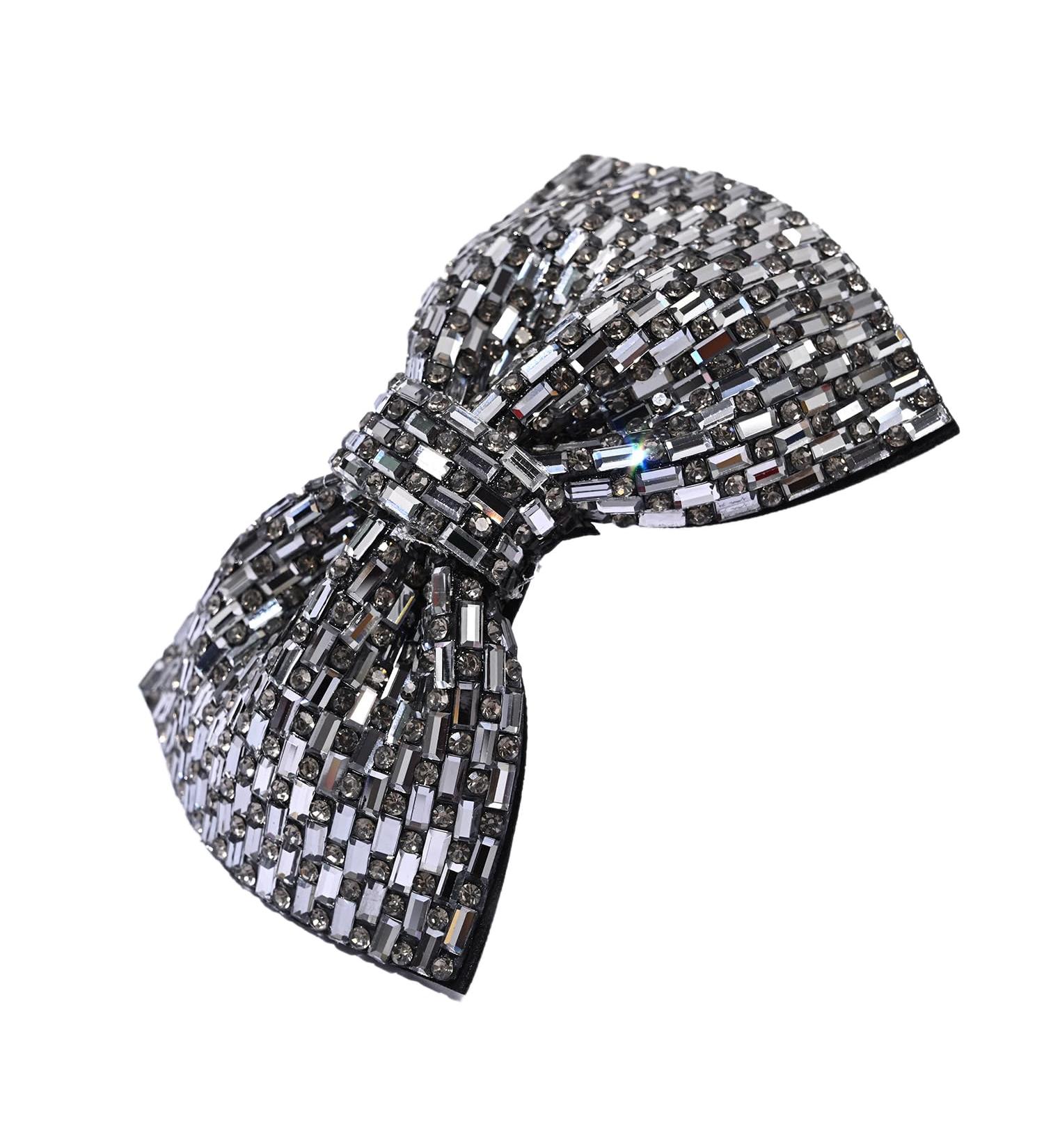 Vintage Hair Clips Bow Hair Pin Hair Bows Clip Women's Hair Bow Hair Clips Sparkling Hair Pins Hair Bows Clip for Thick Hair Women Girls Dark Grey - Buy Online on GoSupps.com