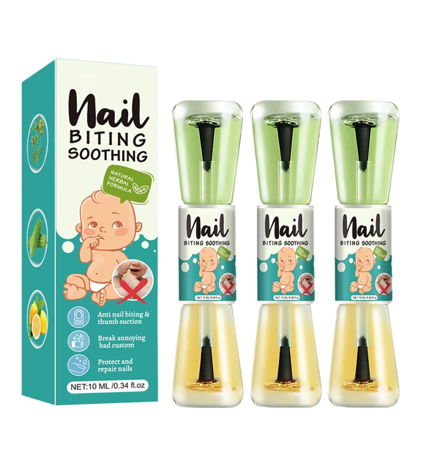 Anti Bite Nail Polish Nail Biting Prevention For Kids Adults Stop Biting Nails Liquid Nail Polish Bitter Tasting Anti Nail Biting Polish Nail Repair Care Tool Natural Plant Extract(3) - Buy Online on GoSupps.com