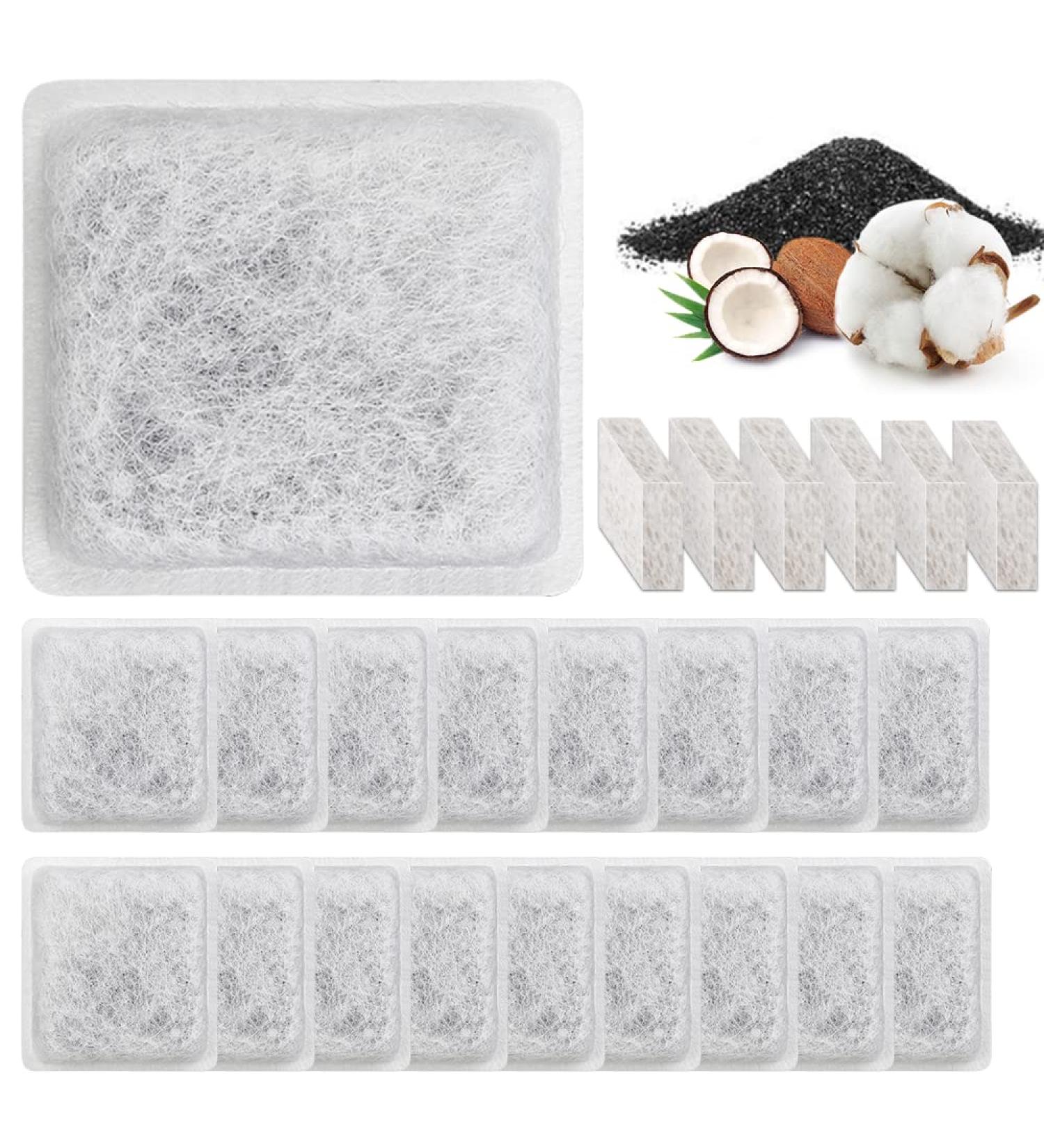 Kastty 18 Pack Ceramic Pet Water Fountain Replacement Filters - Activated Carbon & PP Cotton, Food Grade - Filter for Healthy Drinking Water - Buy Online on GoSupps.com