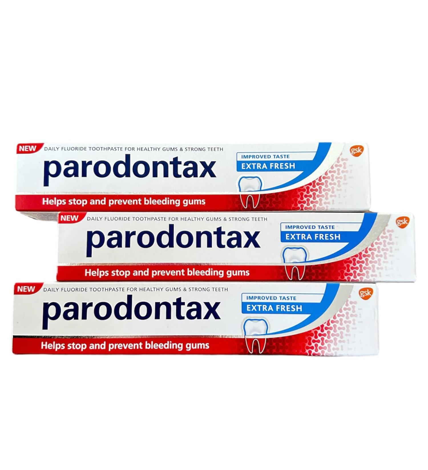 Buy 3x Parodontax Extra Fresh Toothpaste 75ml - Best International Shipping & Dental Care - Buy Online on GoSupps.com