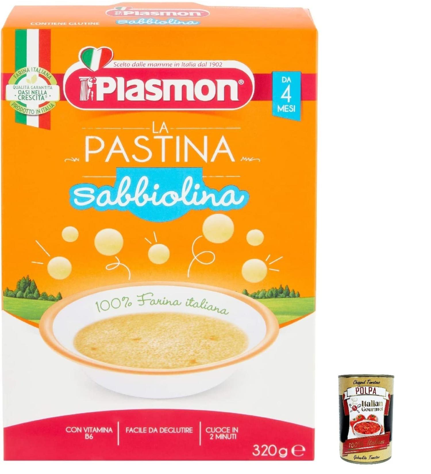  Italian Gourmet E.R. Sabbiolina Plasmon Pastes 320 g from 4 months + Pulpa Italian Gourmet Pulp 400 g - Buy Online on GoSupps.com