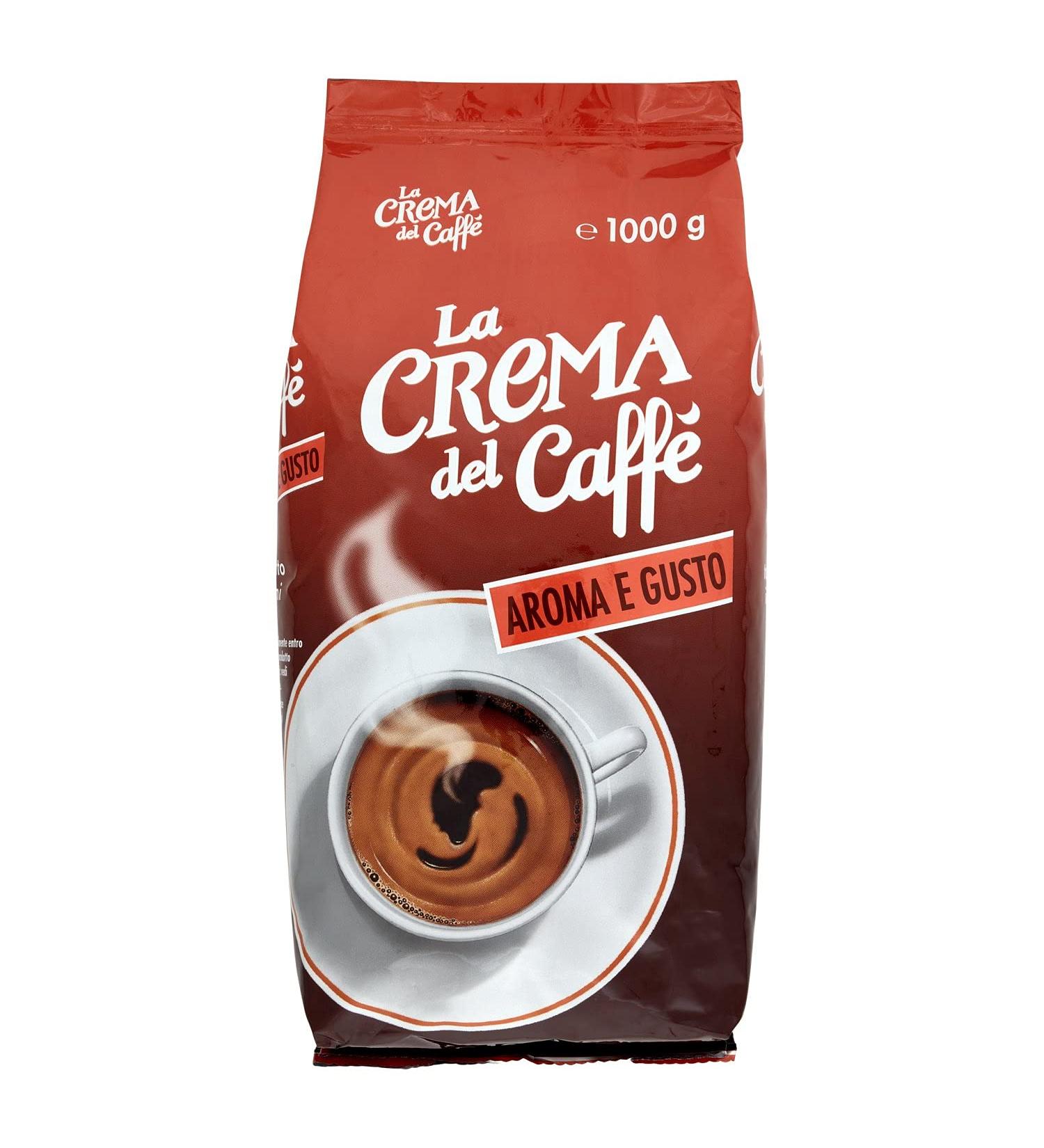 La Cr me Caf Aroma e Gusto Coffee Beans 1kg with Intense Aromas of Toasted Bread and Bitter Cocoa with Spicy Notes Mela - Buy Online on GoSupps.com