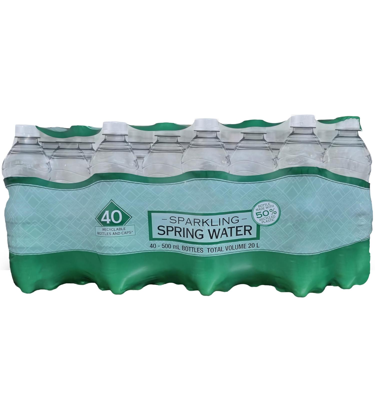 Hydro Spring Sparkling Water 500ml 40 Bottles Case - Bottled Water Multipack - Refreshing Hydration Pack for Everyday Use - Buy Online on GoSupps.com