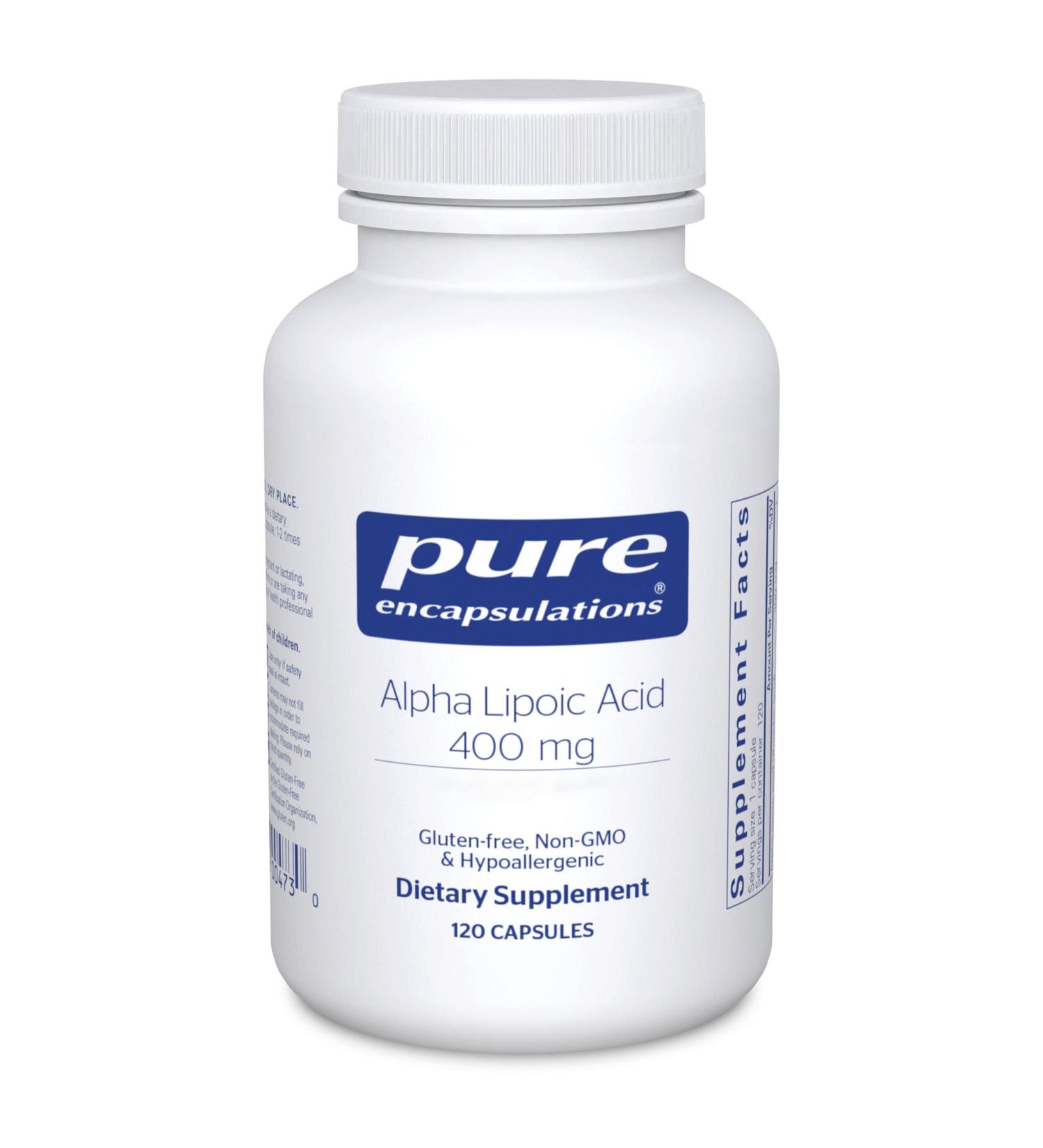 Pure Encapsulations Alpha Lipoic Acid 400mg | Liver & Cardiovascular Support | Antioxidant Supplement for Nerve Health | 120 Capsules - Buy Online on GoSupps.com
