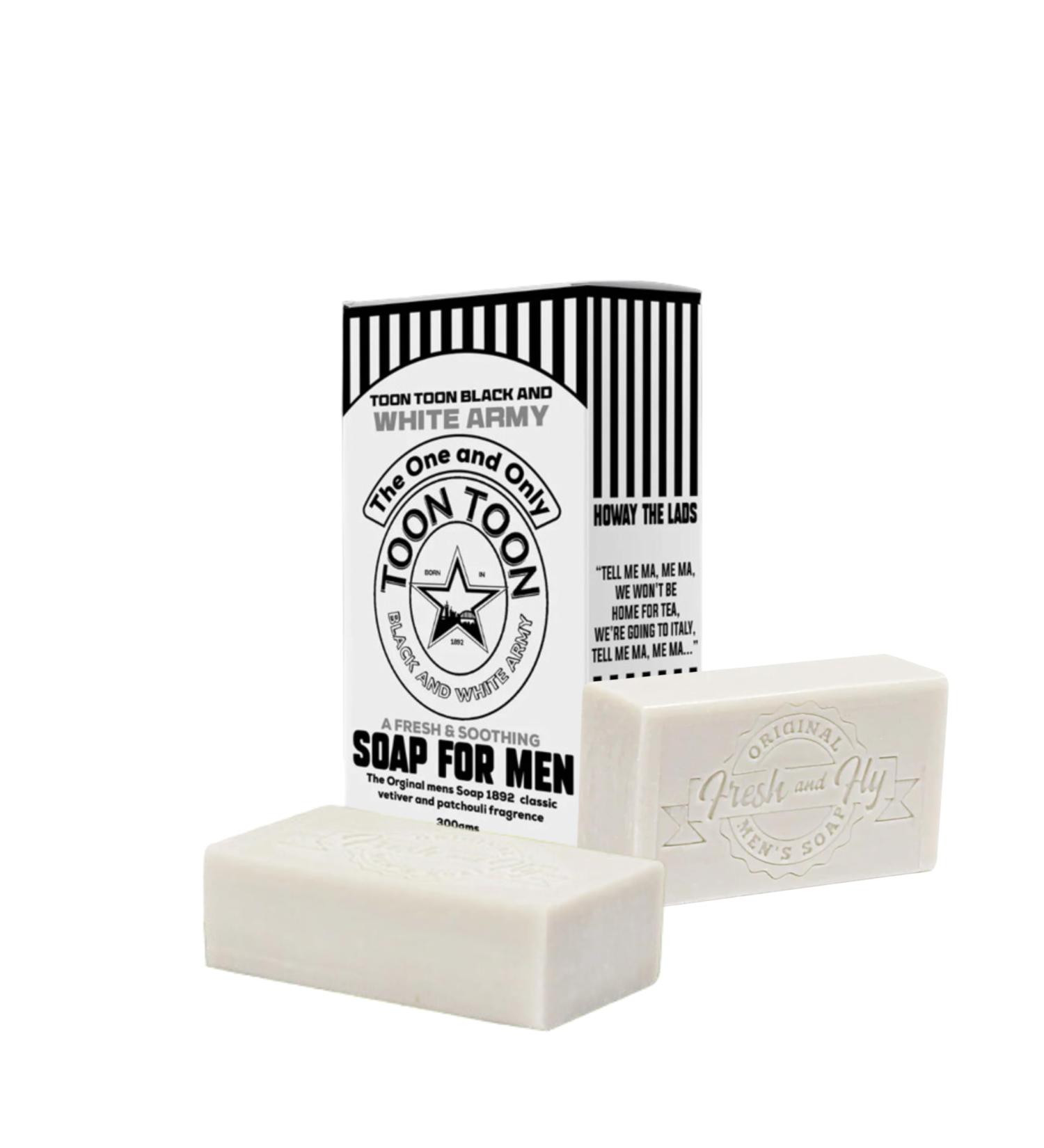 Toon Toon Black and White Army Men's Natural Bar Soap - Handmade Grooming Essential - Gently Cleanses and Nourishes Skin - Moisturizing Soap Bar for Body and Face - Organic Soap for Men - Buy Online on GoSupps.com