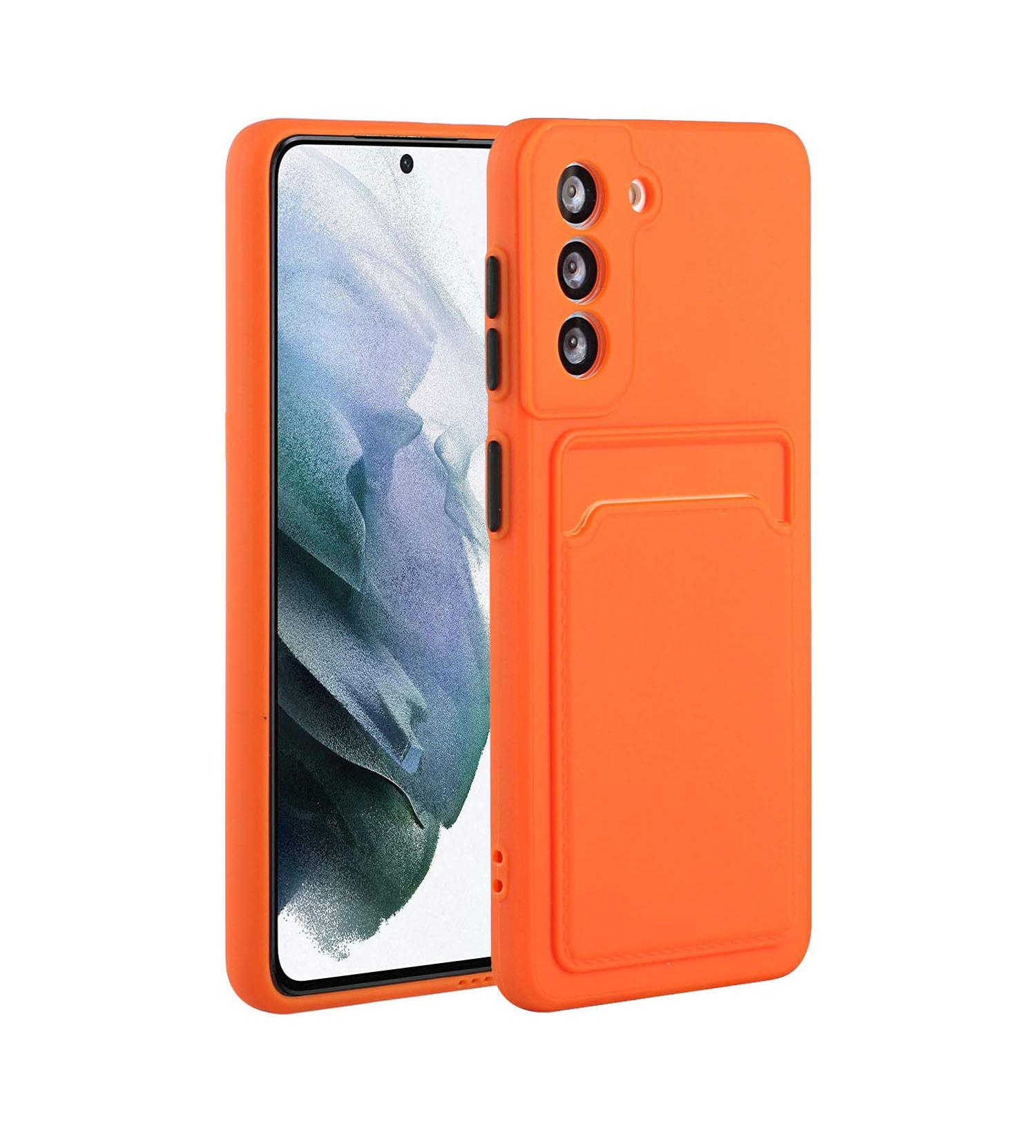Tivenfezk Nadoli Silicone Case for Samsung Galaxy A34 5G - Ultra Thin Shockproof Scratch-Resistant Wallet TPU Cover with Credit Card Holder - Orange - Buy Online on GoSupps.com