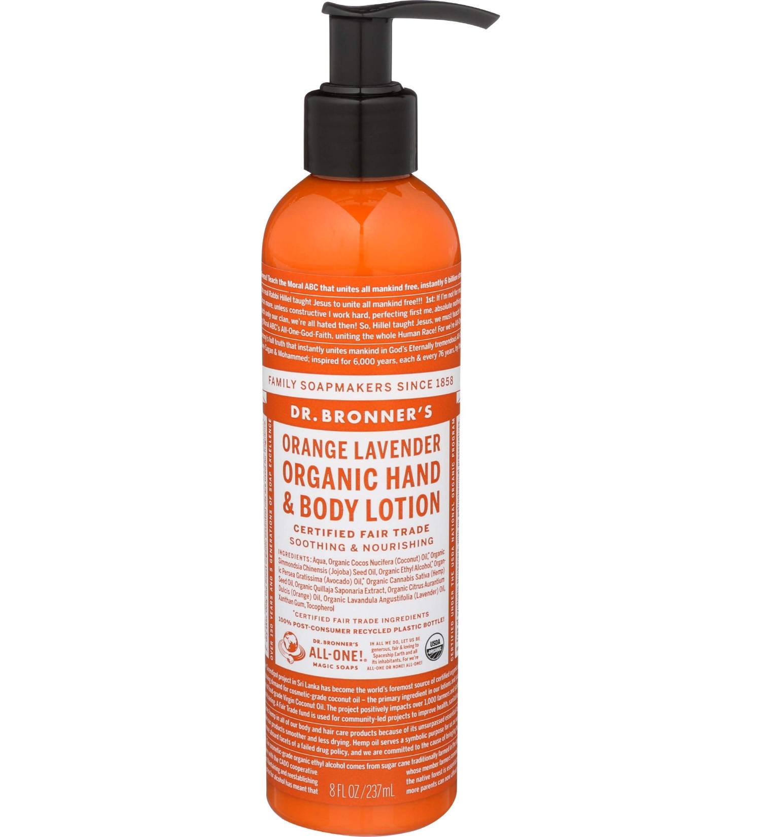 Dr Bronners Orange Lavender Organic Lotion 8 Ounce -- 6 per case. - Buy Online on GoSupps.com