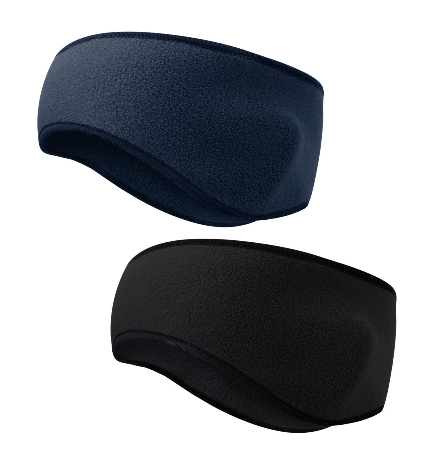 Yepnfro Winter Sports Headband for Men & Women | Fleece Ear Warmer for Cycling Running Hiking & Jogging - Black & Blue - Buy Online on GoSupps.com