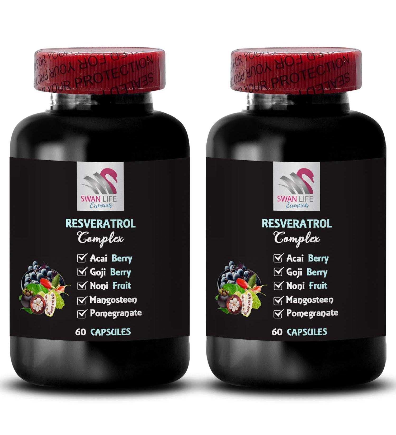 Energizing Support - RESVERATROL Complex - Berry Fusion Blueberry Balance Pomegranate Energy Daily Support Natural Ingredients Grape Skin Power Refreshing Flavor Lifestyle 2 Bot 120 Caps - Buy Online on GoSupps.com