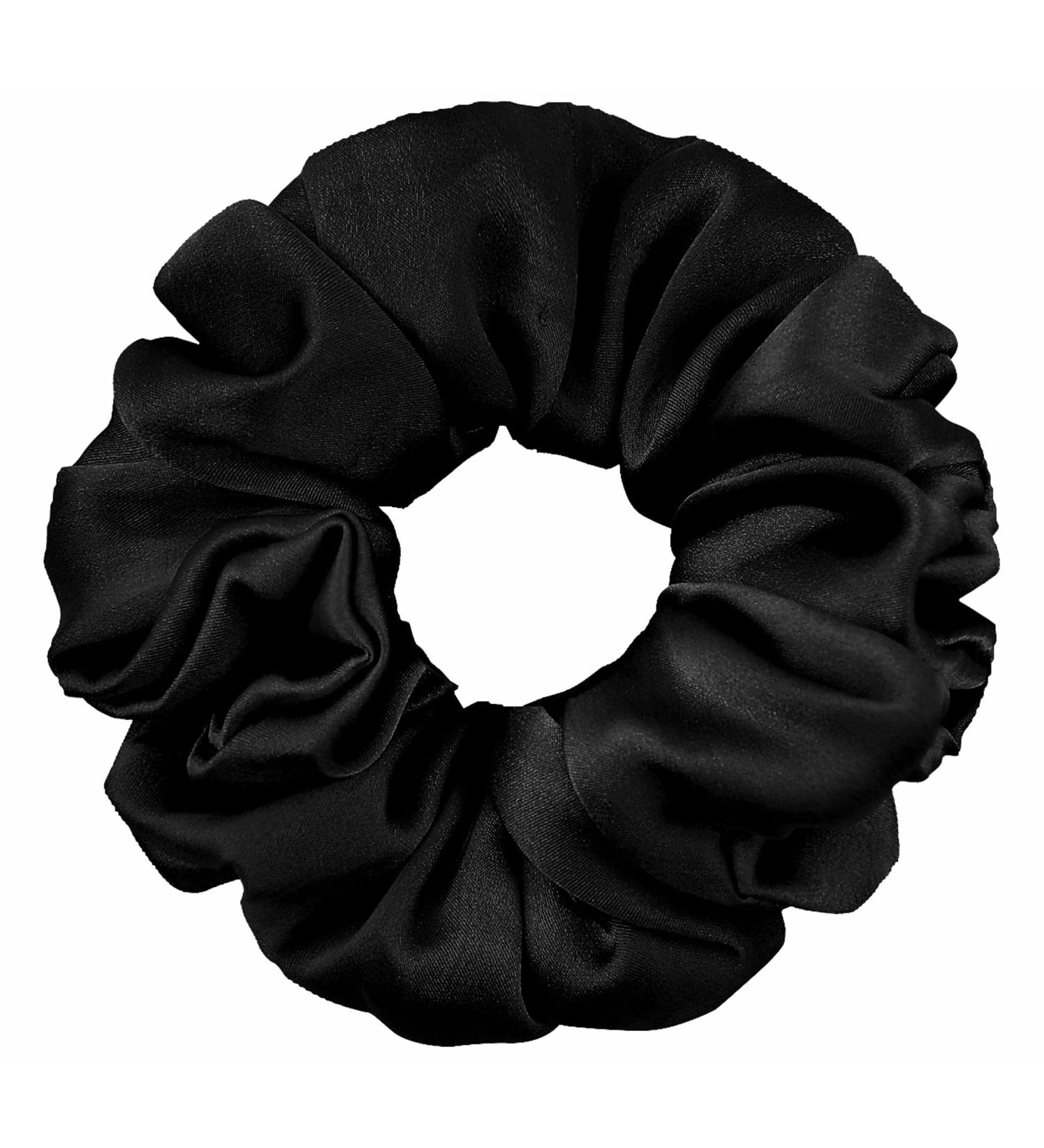 LangHorn Silk Scrunchies 100% Pure Silk 22MM Charmeuse scrunchies for Women & Girl s Hair Care - Silk Hair Ties mulberry hair elastic bands women hair accessories Comfortable Soft silk hair ties 1XBlack - Buy Online on GoSupps.com