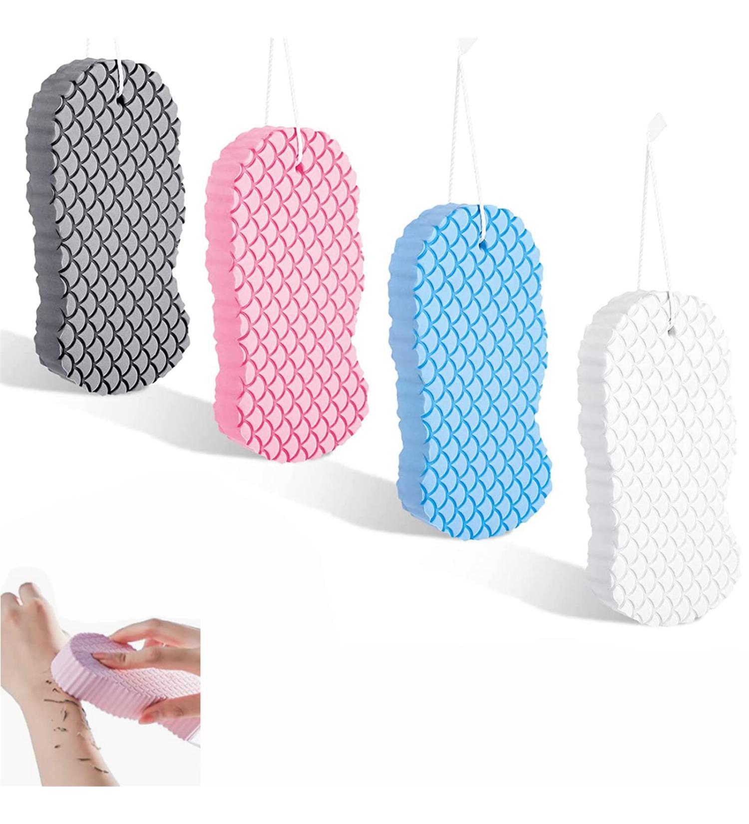 Fitmedify Skin Sponge 2023 - Double Sided Exfoliating Bath Sponge Set (4pcs) - Buy Online on GoSupps.com