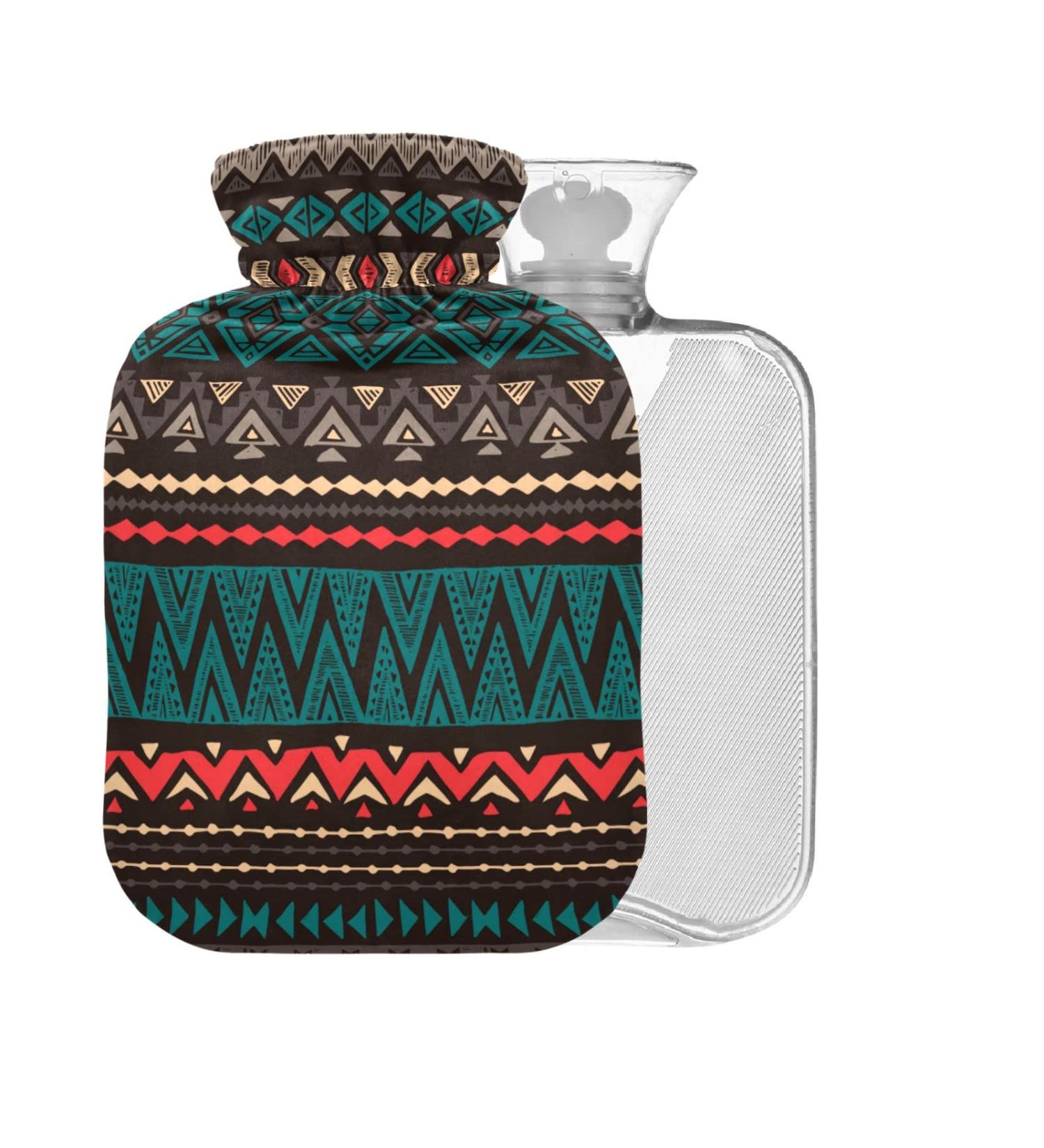 Navajo Hot Water Bottle with Cover 2L - Large Pain Relief for Bed Hands & Feet | International Shipping Available - Buy Online on GoSupps.com