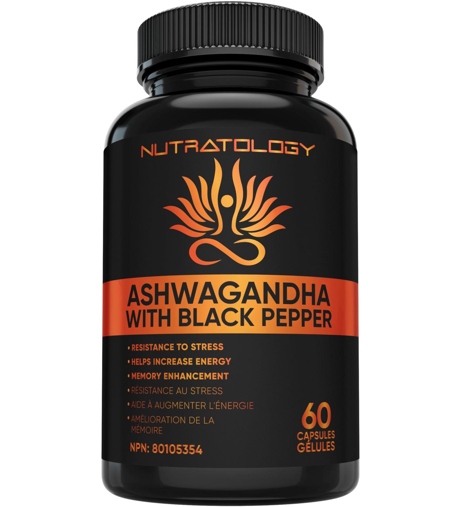 Organic Ashwagandha With Black Pepper For Improved Absorption. Resistant To Stress Increases Energy Levels & Supports Memory Enhancement - 650MG Ashwagandha Per Capsule - 60 Capsules 60 count (Pack of 1) - Buy Online on GoSupps.com