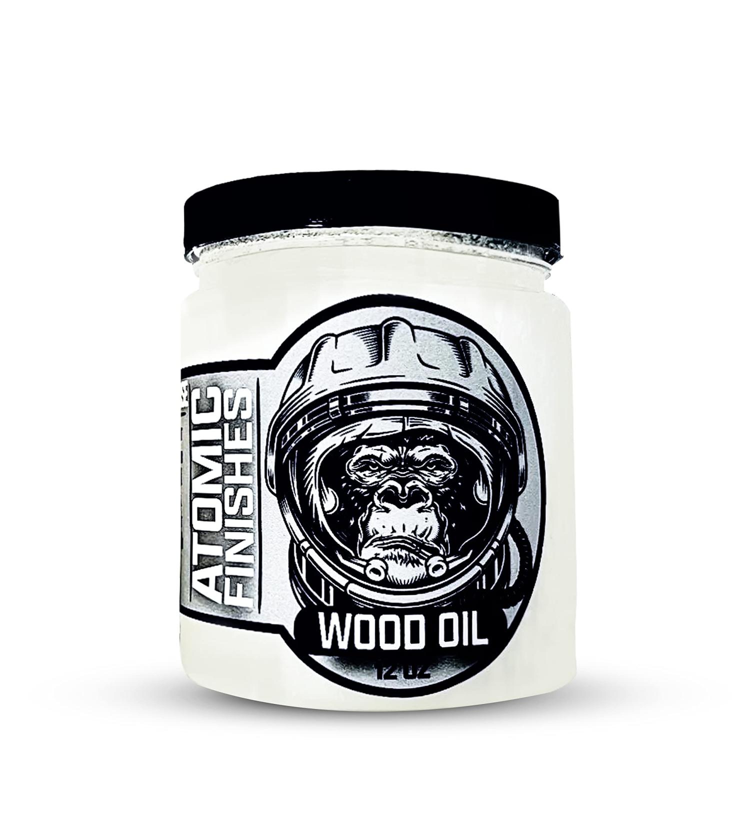 Atomic FINISHES Non-Toxic Wood Finish Oil - 12oz Food Grade Cutting Board & Furniture Oil | Premium Mineral Oil for Wood Leather Metal & More - Buy Online on GoSupps.com