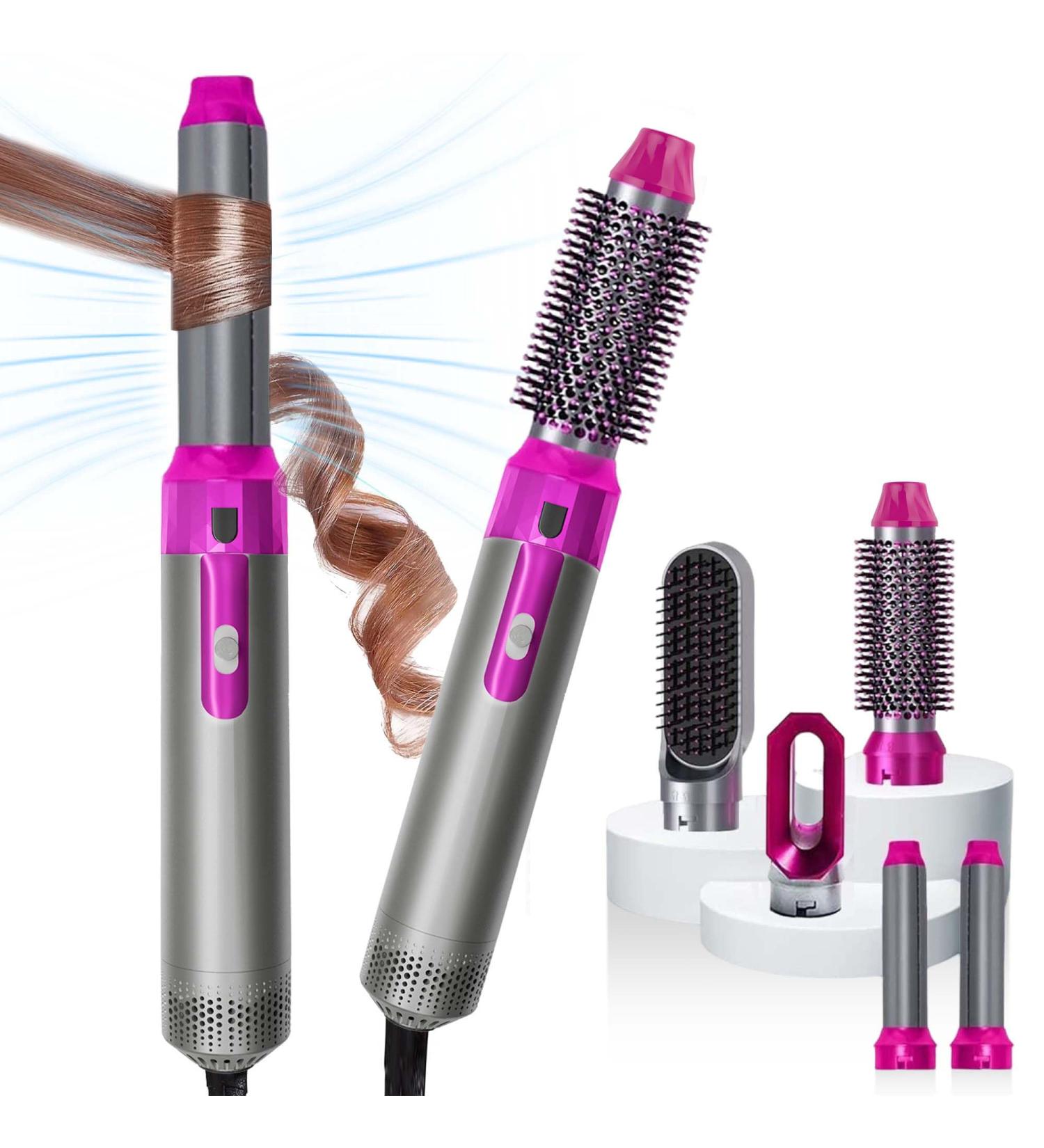 5 in 1 Hot Air Brush Hair Styler - Volumizing Straightening Curling Set (Grey) - Buy Online on GoSupps.com