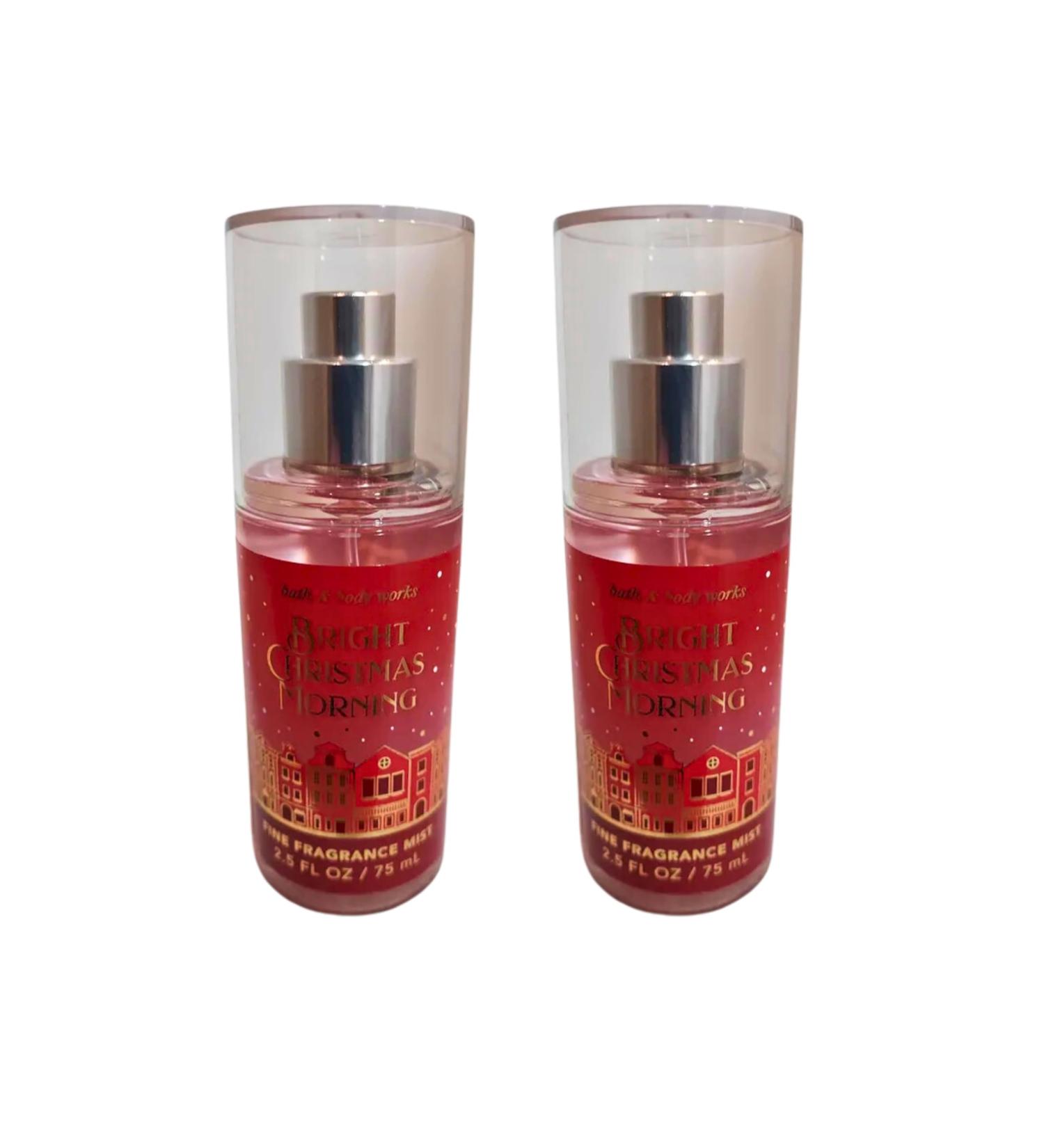 Bath & Body Works Mini Travel Size Fine Fragrance Mists 2.5oz Each Set of 2 (Bright Christmas Morning)