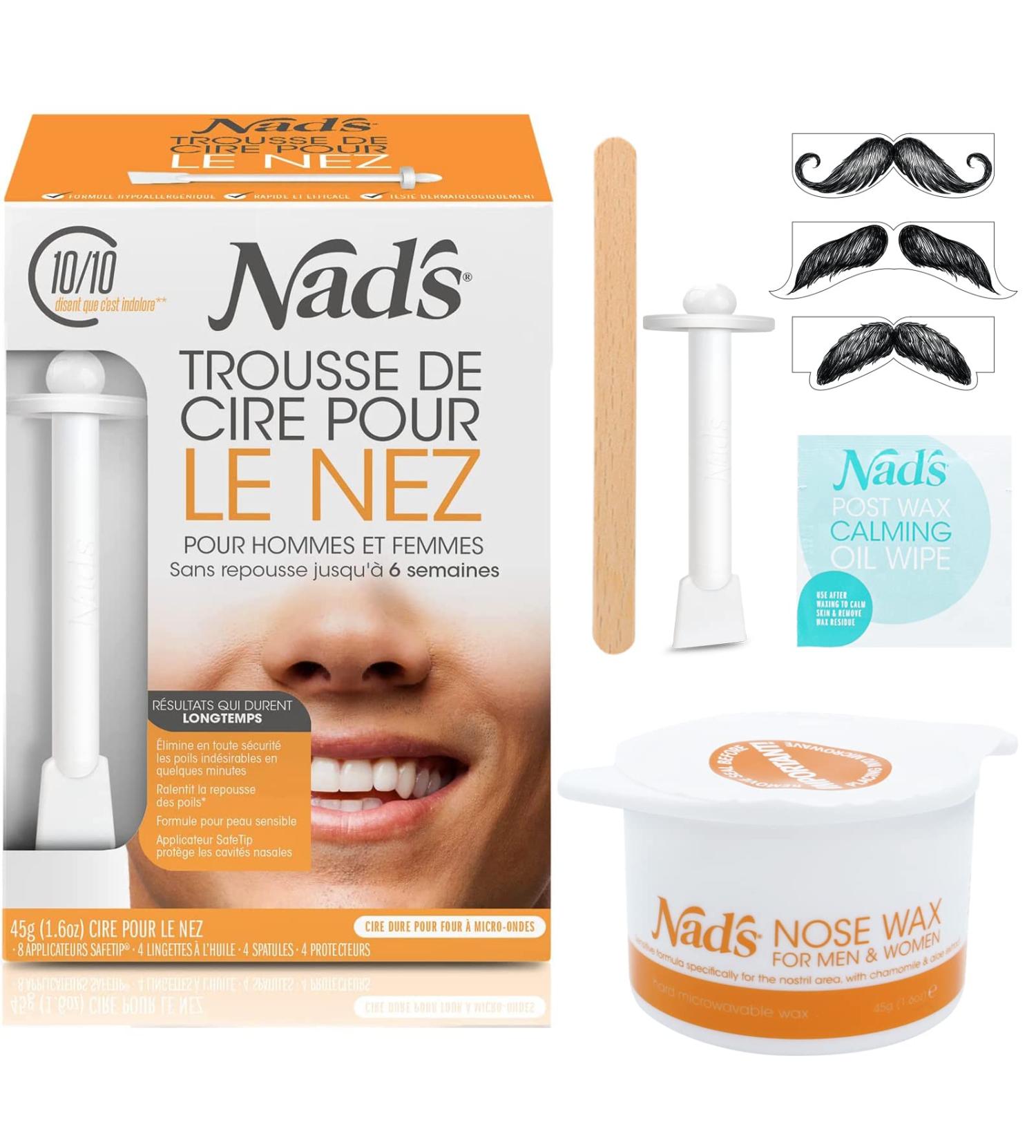 Nad s Nose Wax Kit for Men and Women - Quick and Easy Nose Hair Removal Kit Wax Kit - Buy Online on GoSupps.com