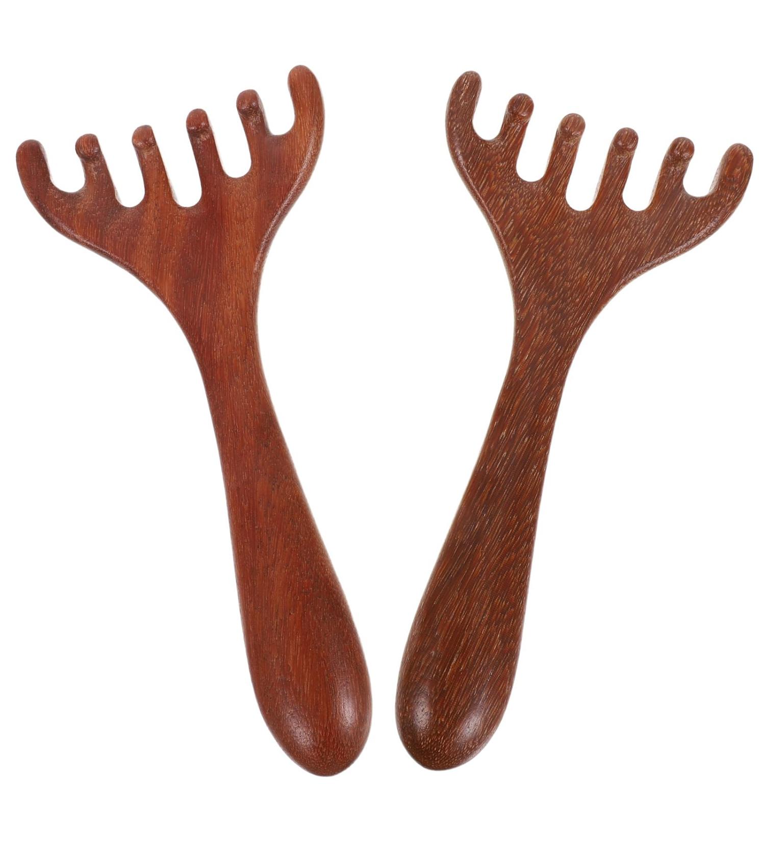 SEWACC Lot de 2 Peignes de Massage Gua Sha en Bois Naturel Masseur du Cuir Chevelu et Stimulateur des Points D Acupuncture Oculaires Mini Format Portable pour Relaxation et Soulagement - Buy Online on GoSupps.com