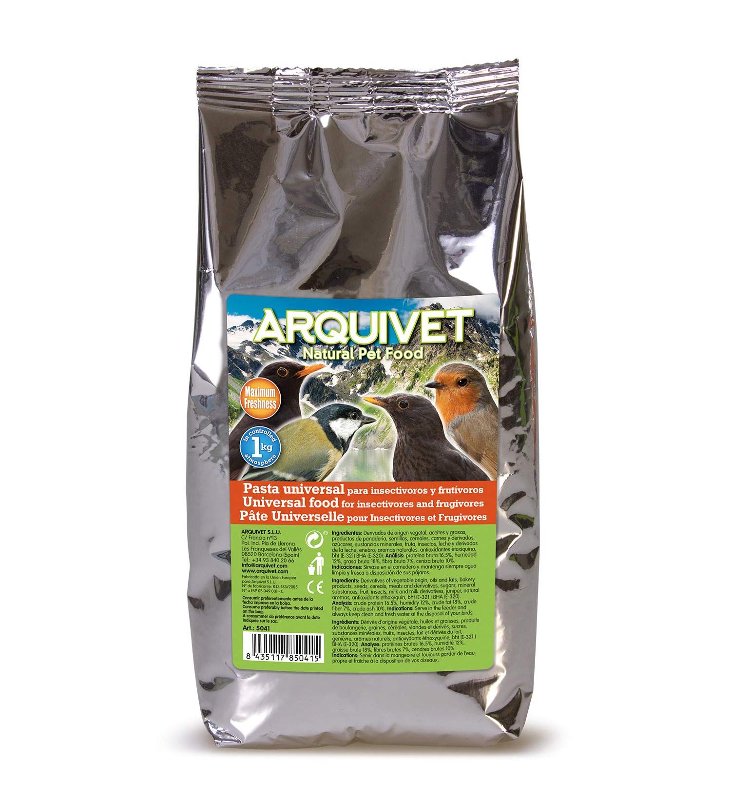 Arquivet Universal Paste for Insectivores and Fruits - Bird Food - 1 kg - Buy Online on GoSupps.com