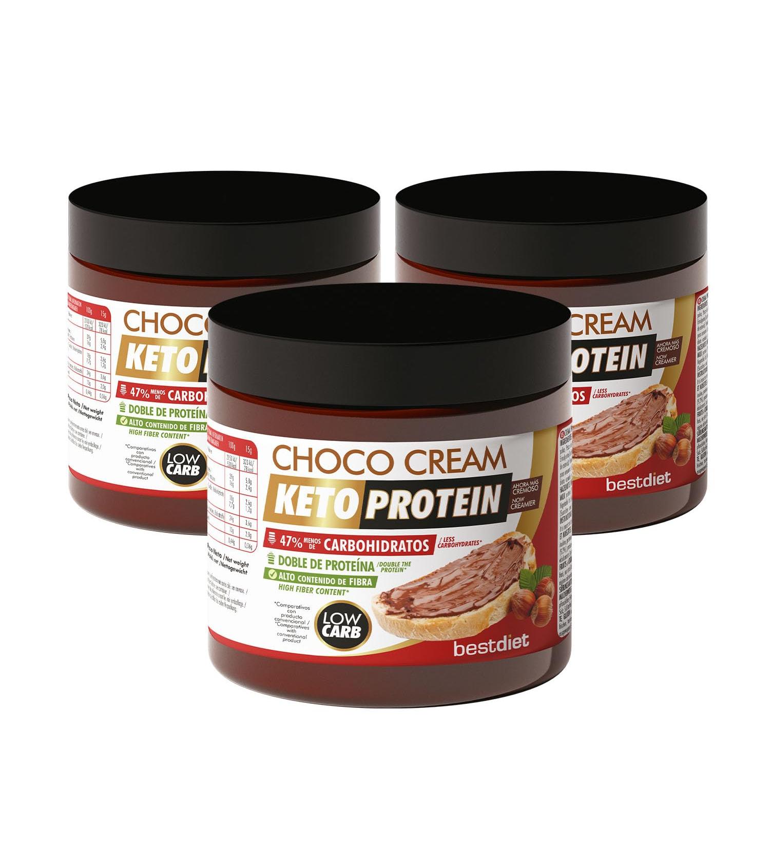  SLEEK BEST DIET Keto Protein Bestdiet Vegan chocolate spread with hazelnuts palm oil low in fat and carbohydrates no sweeteners glutenfree pack of 3 jars of 200 g - Buy Online on GoSupps.com