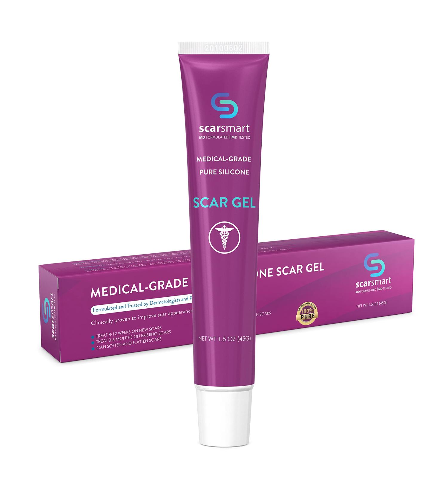 Scar Smart Silicone Scar Gel - Advanced Scar Cream for Surgical Scars, Burns, Stretch Marks, Acne & Keloids - Buy Online on GoSupps.com