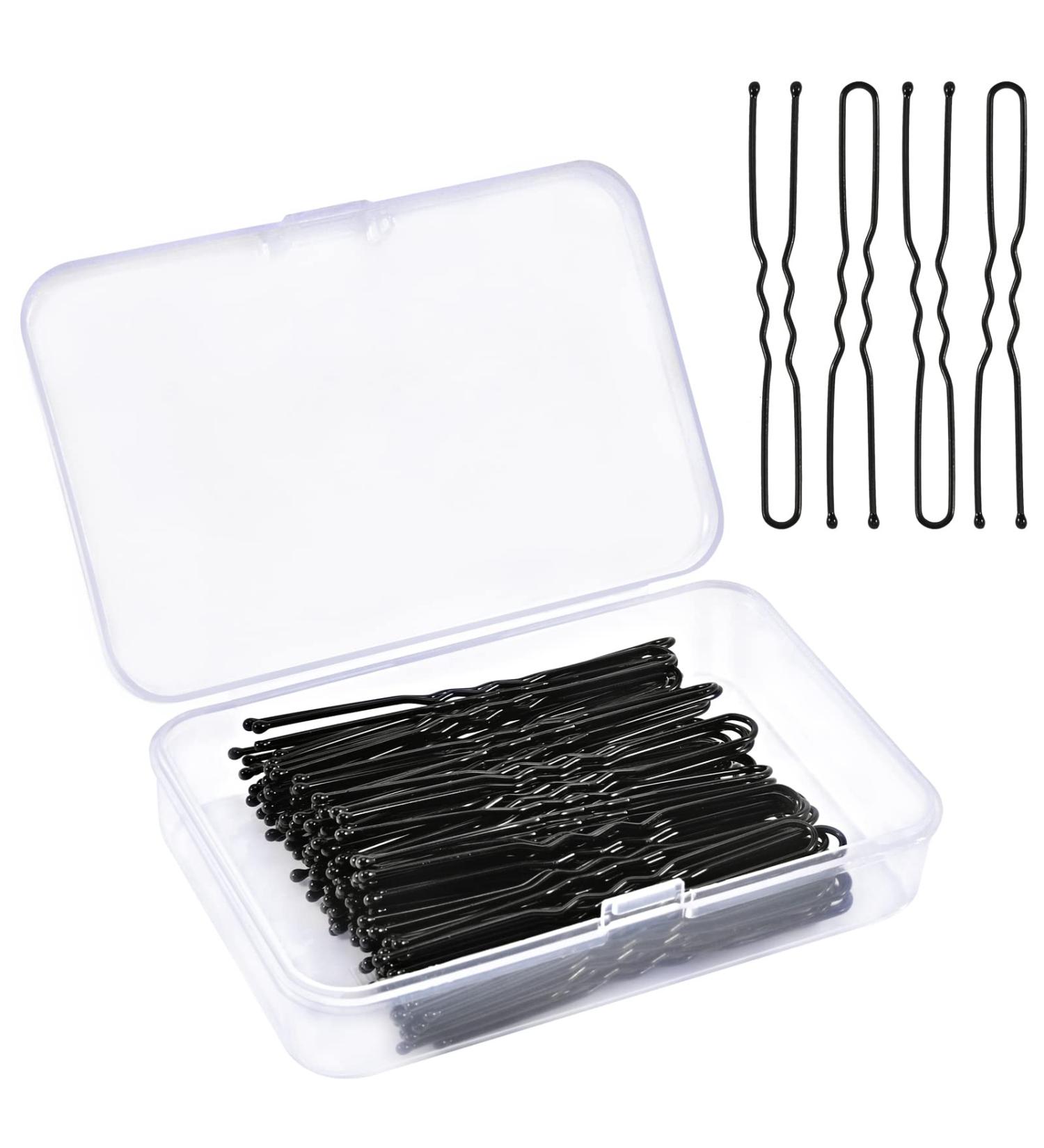 150 Metal Hair Clips Set - U-Shaped Bobby Pins for Kids & Girls | Black Hair Needles for Hairdressing Salon - Buy Online on GoSupps.com
