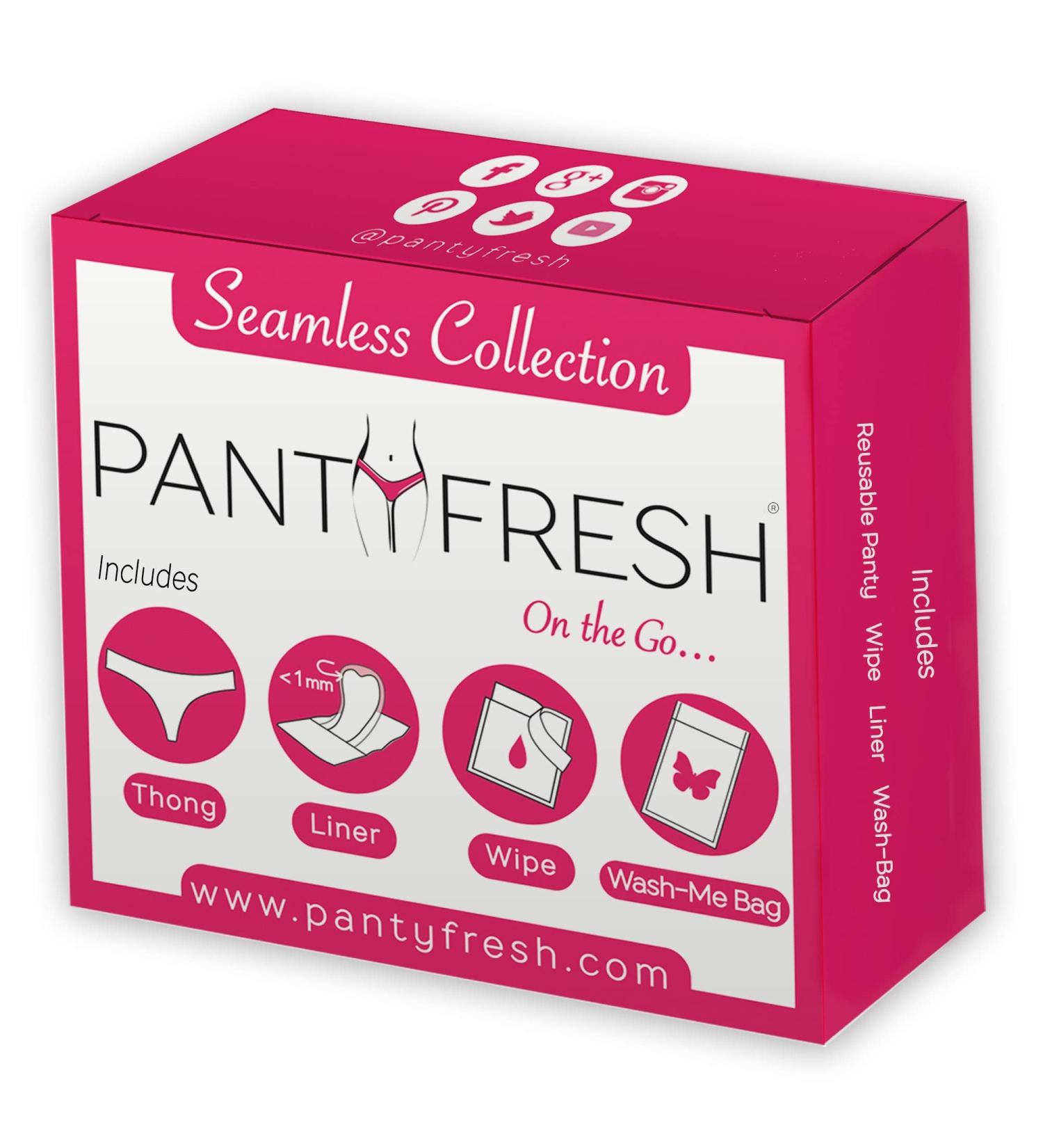 Travel Ready To-Go Panty Kit: Seamless Thong, Fresh Wipe, Pantyliner, Washbag - First Period & Incontinence Essentials - Buy Online on GoSupps.com