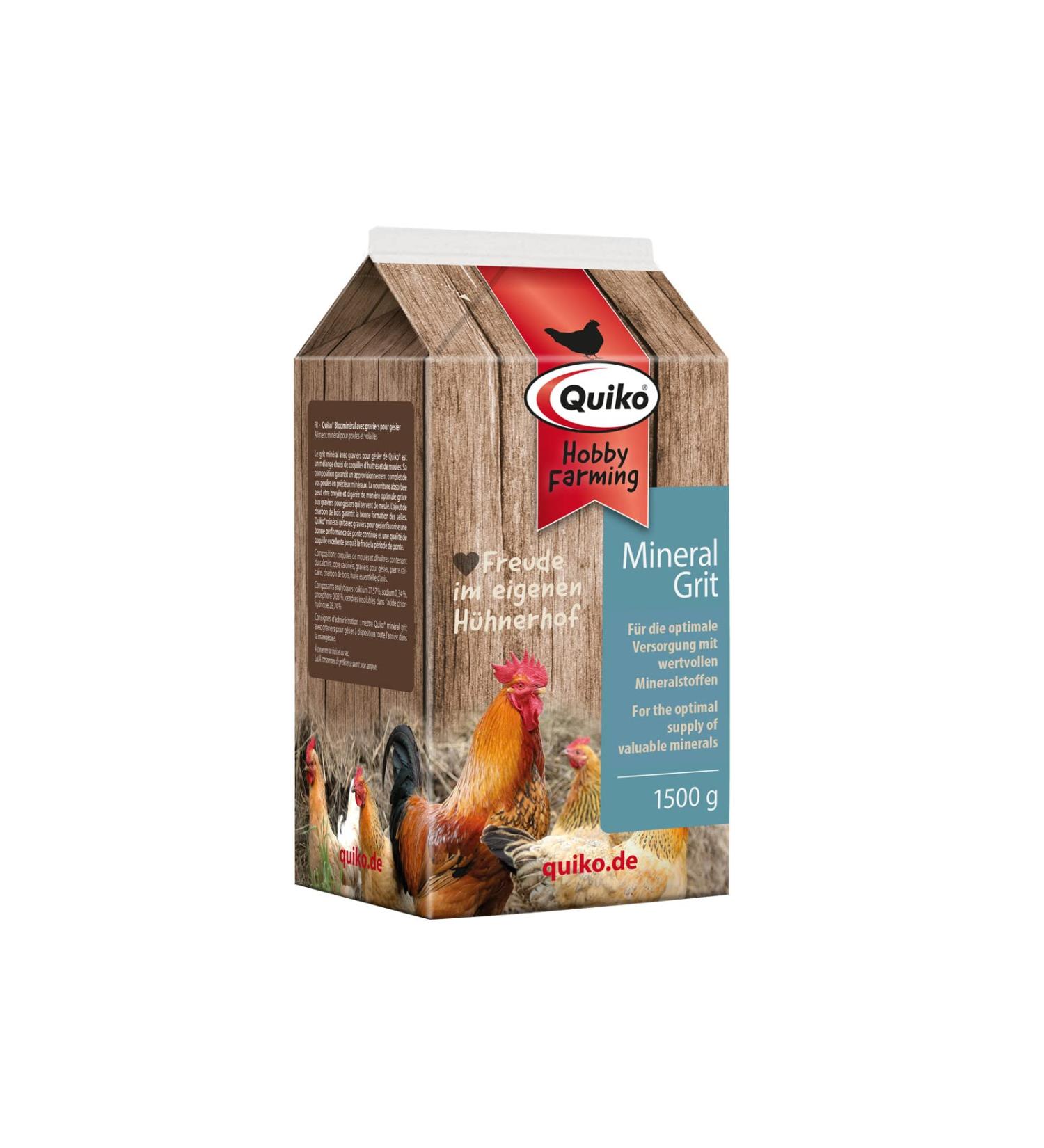 Quiko Hobby Farming - Mineral Grit with Stomach Gravel 1 500g 1.25 kg (1 pack)