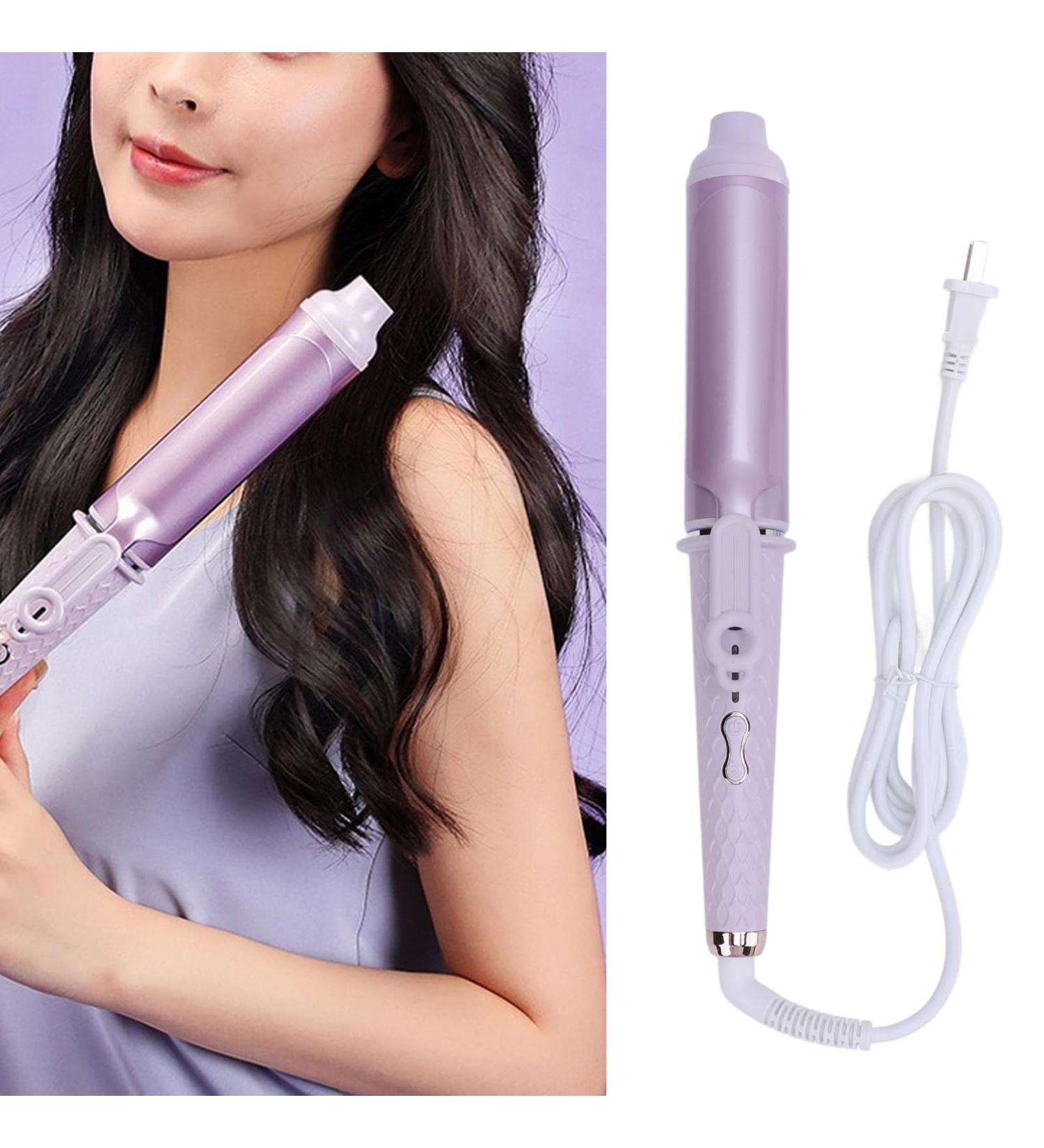 40mm Rotating Curling Iron Negative Ions Curling Wand Automatic Hair Curler with Long Barrel 10S Fast Heating Temp Adjustable Ceramic Hair Crimper for Home & Travel - Buy Online on GoSupps.com