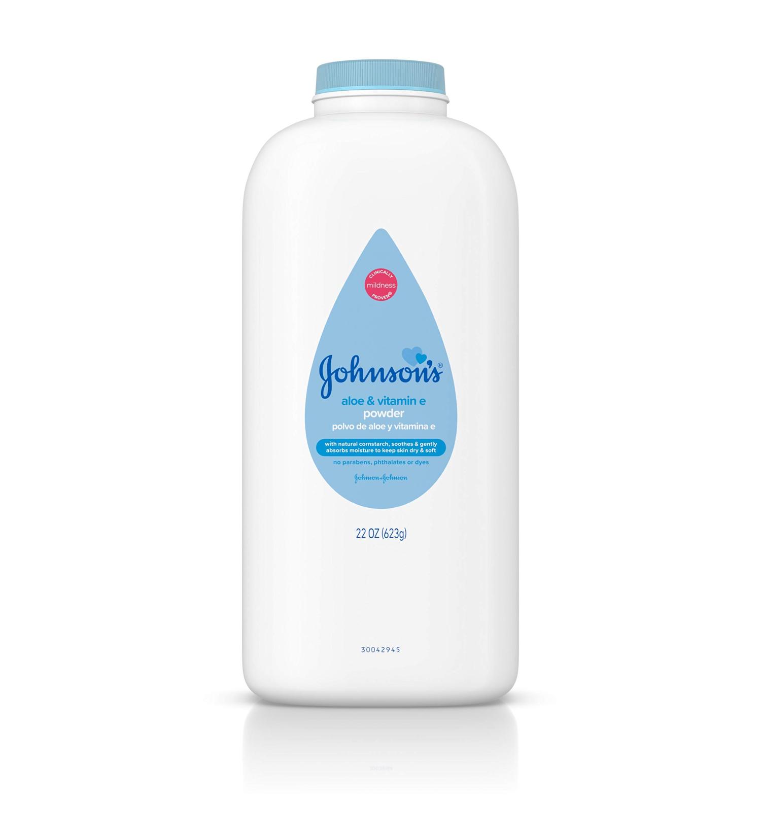 Johnson's Baby Powder with Cornstarch, Aloe & Vitamin E - 22 oz | Hypoallergenic Formula - Buy Online on GoSupps.com