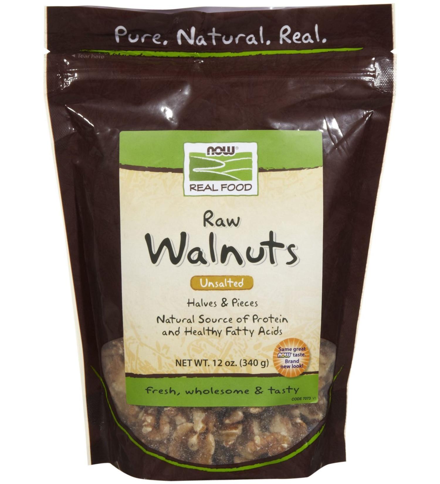 Now Foods Real Food Raw Walnuts Unsalted 12 oz (340 g)