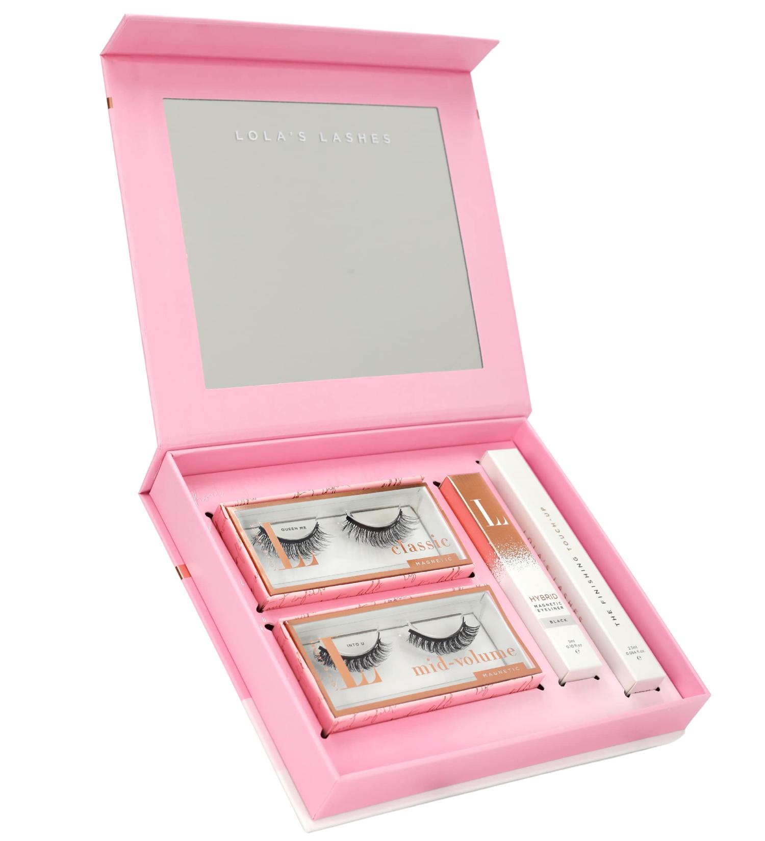 QUEEN ME & INTO U L.W.I Magnetic Lash Vanity Gift Box | Classic Russian Lash Look | Hybrid Magnetic Eyeliner & Remover Pen | Vegan Magnetic Lash & Liner Gift Set - Buy Online on GoSupps.com