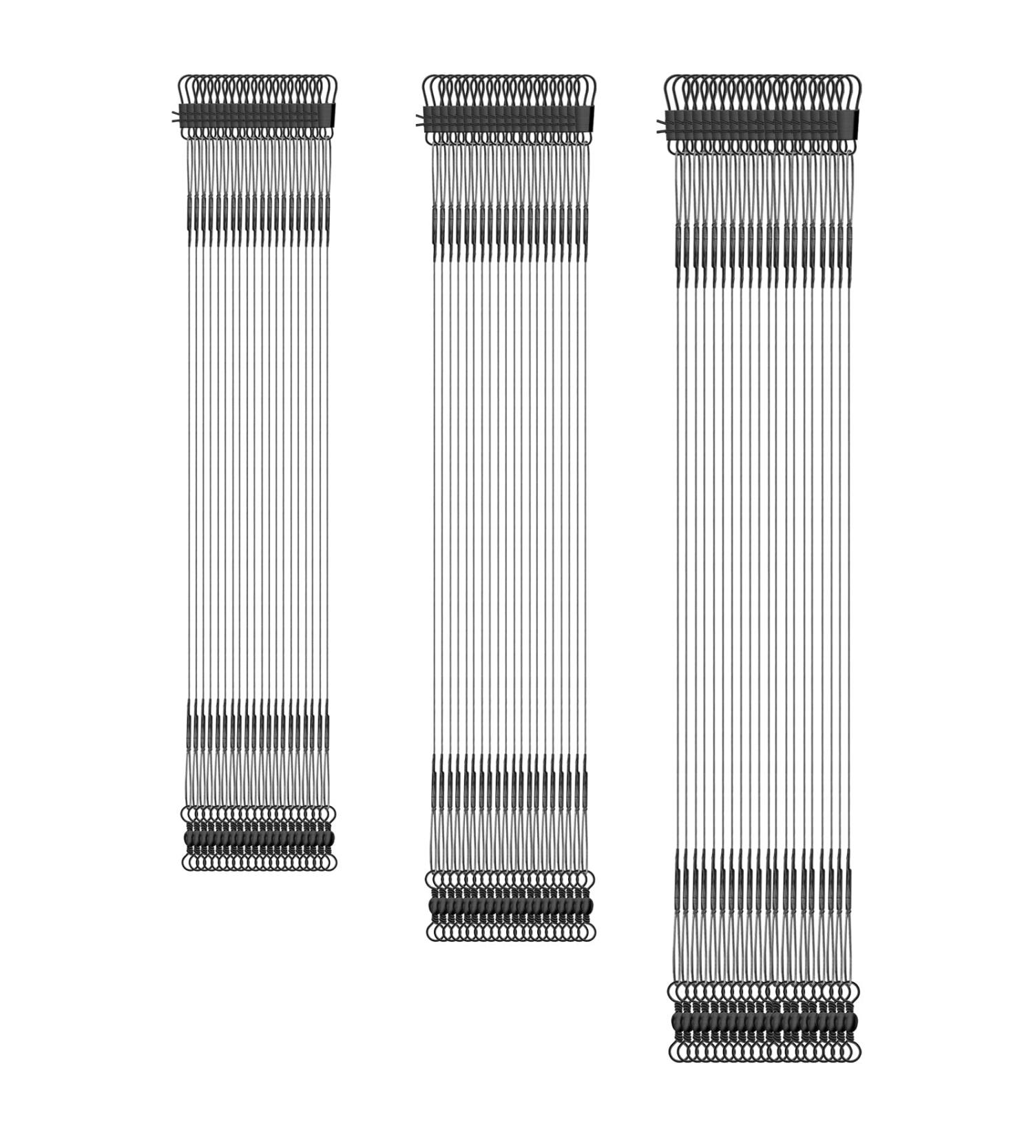 KINBOM 60pcs Stainless Steel Fishing Leader Line with Swivel Buckles - Ideal for Saltwater & Freshwater Fishing Tackle - Buy Online on GoSupps.com