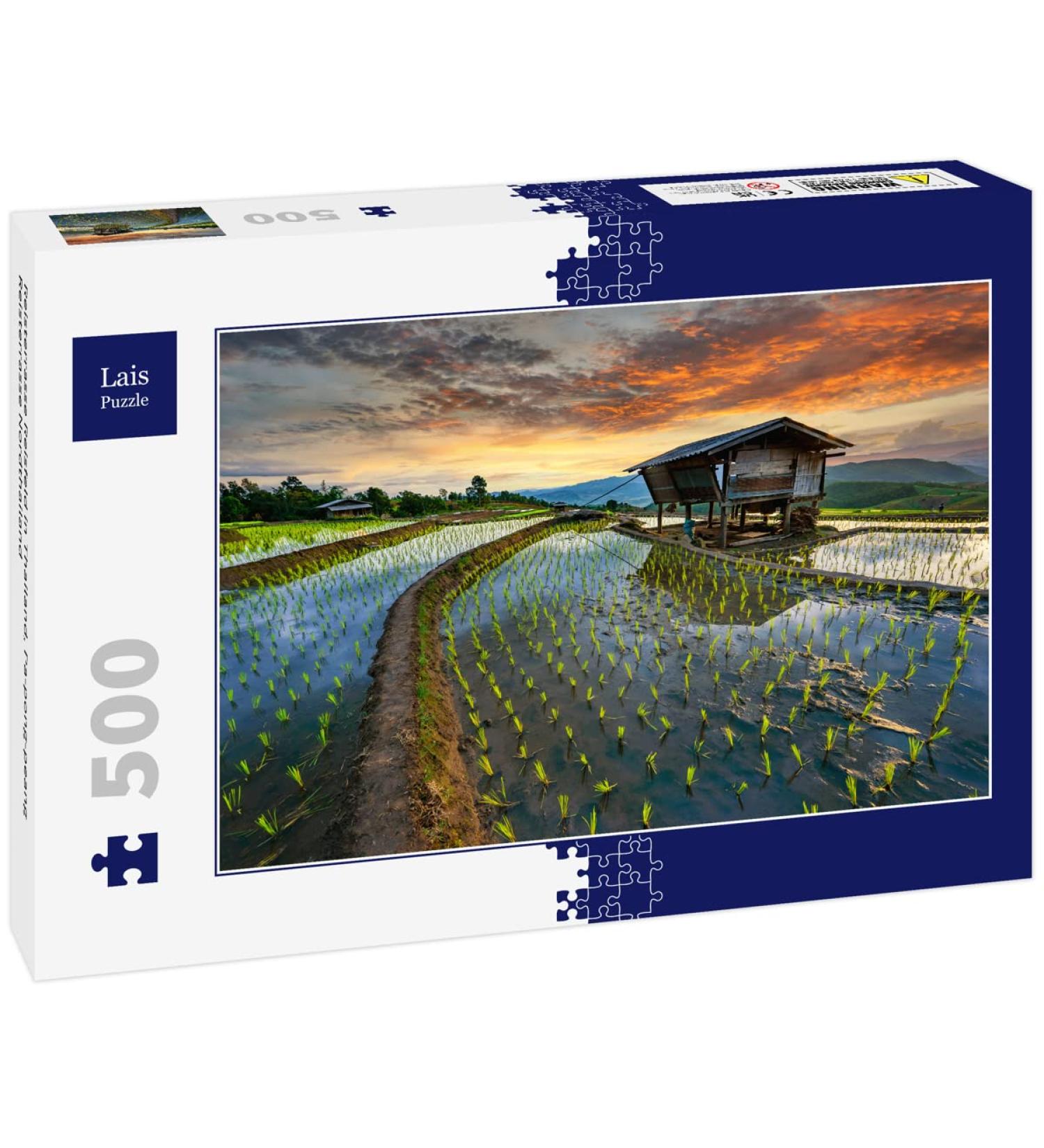 Lais Puzzle Rice Terrace Rice Field in Thailand Pa-pong-peang Rice Terrace Northern Thailand 500 pieces - Buy Online on GoSupps.com
