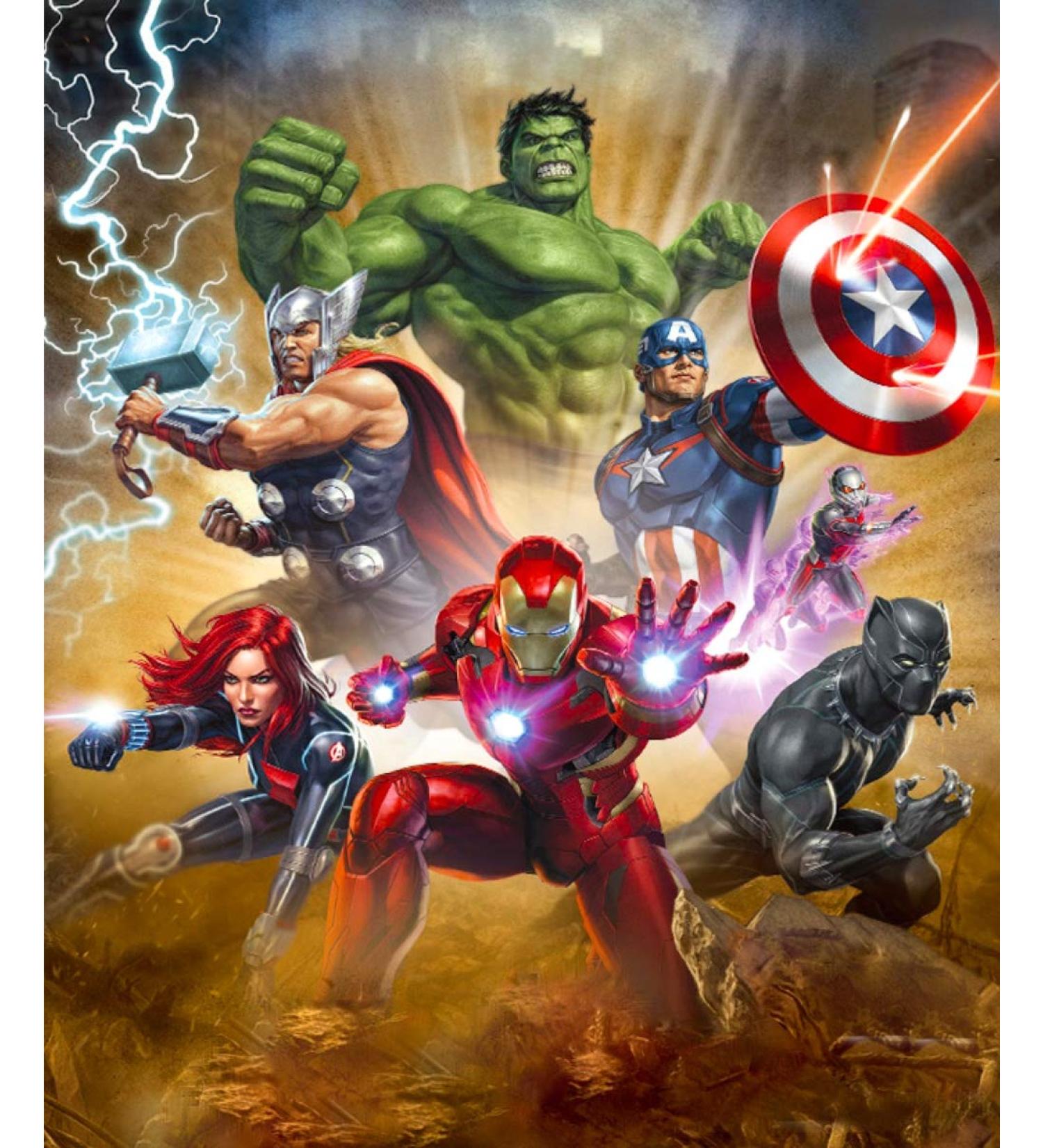 Super Hero 5D Diamond Painting Kit - Hulk, Captain America, Iron Man - Full Drill Craft for Home Decor - 14x18 inch - The Avengers - Buy Online on GoSupps.com