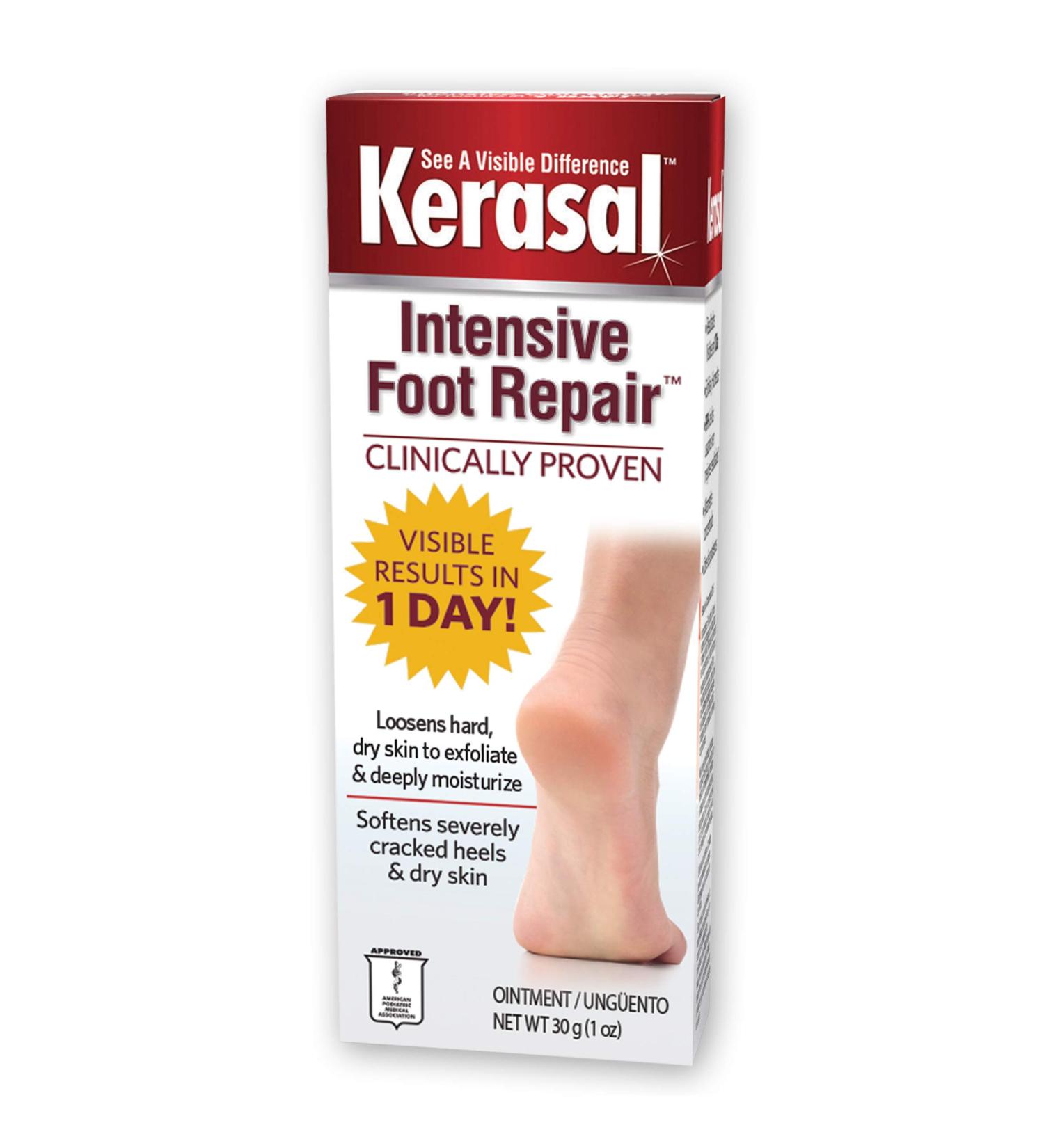 Kerasal Intensive Foot Repair Ointment - 1 Oz | For Cracked Heels & Dry Feet - Buy Online on GoSupps.com